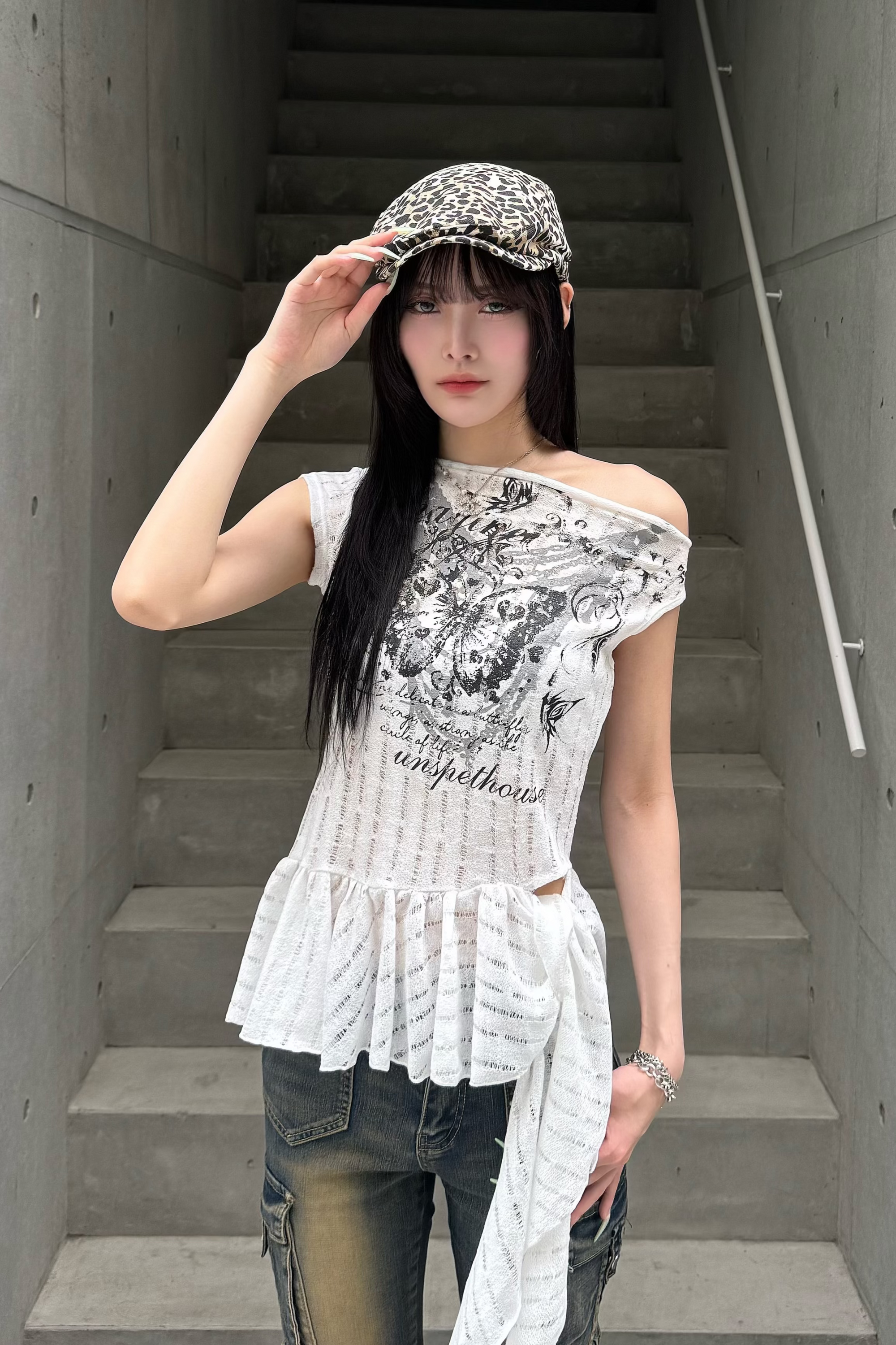 lace butterfly design tops KSG20928