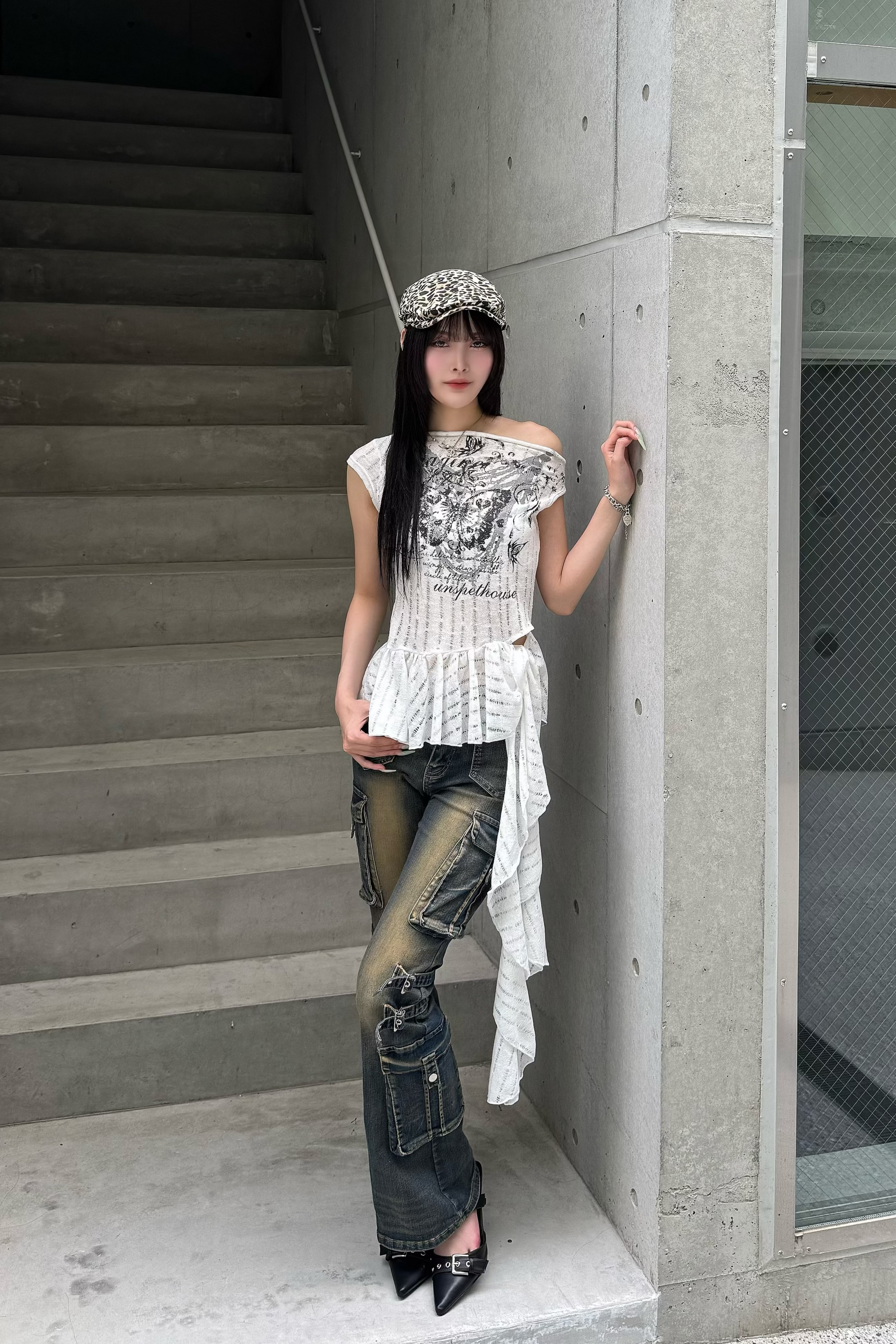 lace butterfly design tops KSG20928