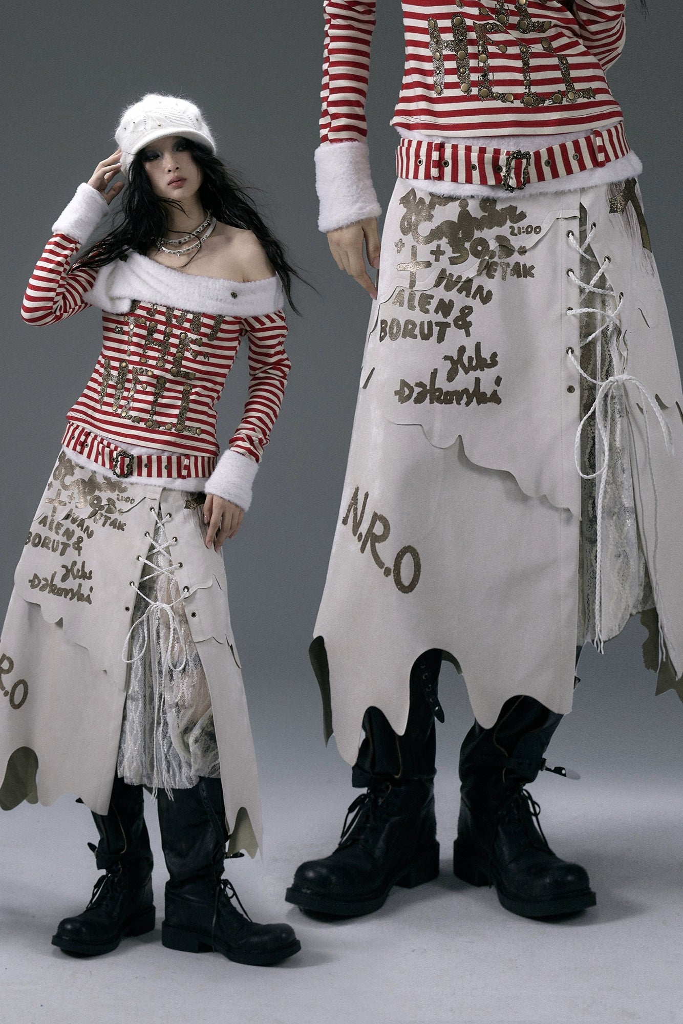 punk long skirt