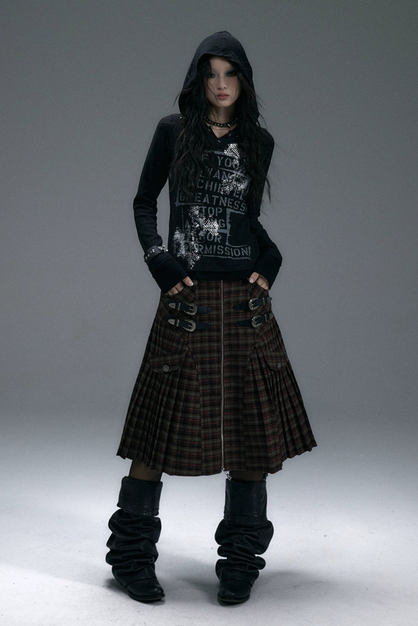 punk slim hoodie