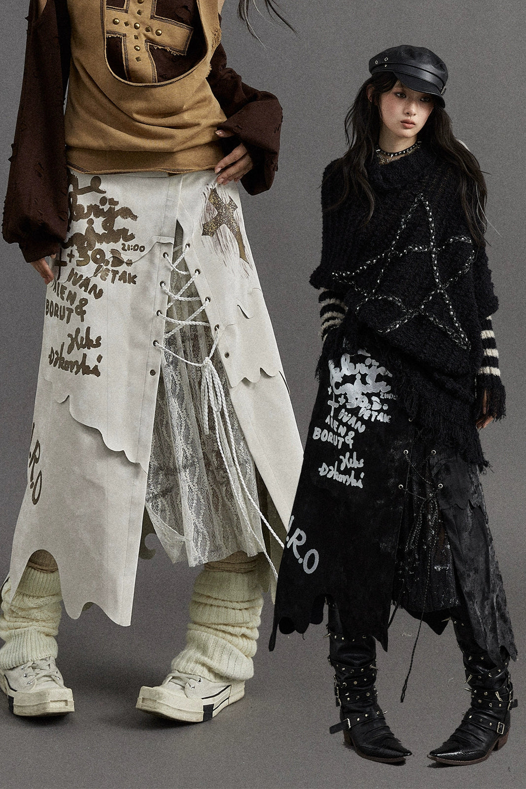 punk long skirt
