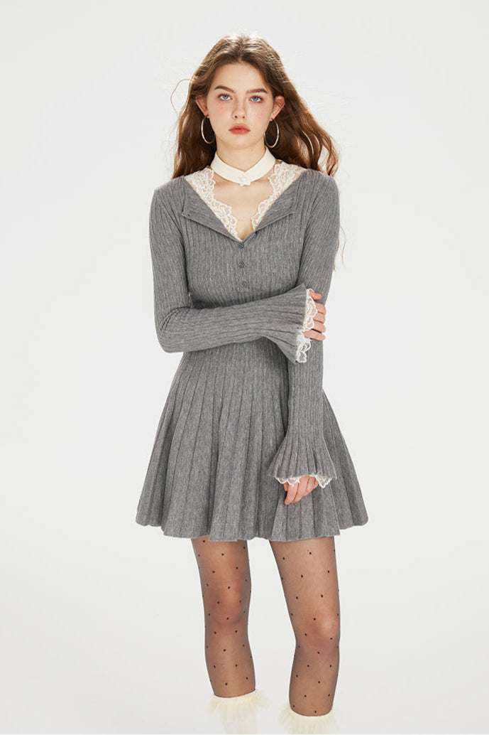 gray sweater dress