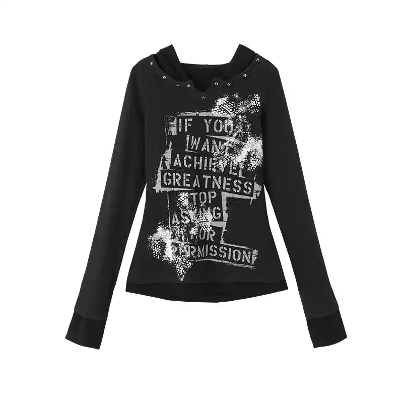 punk slim hoodie