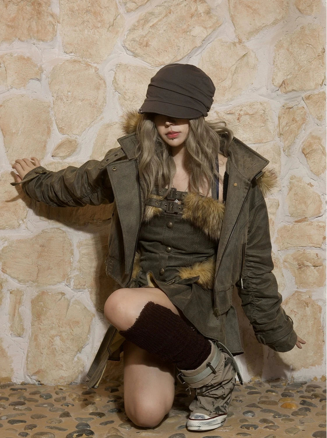 large fur coat jacket