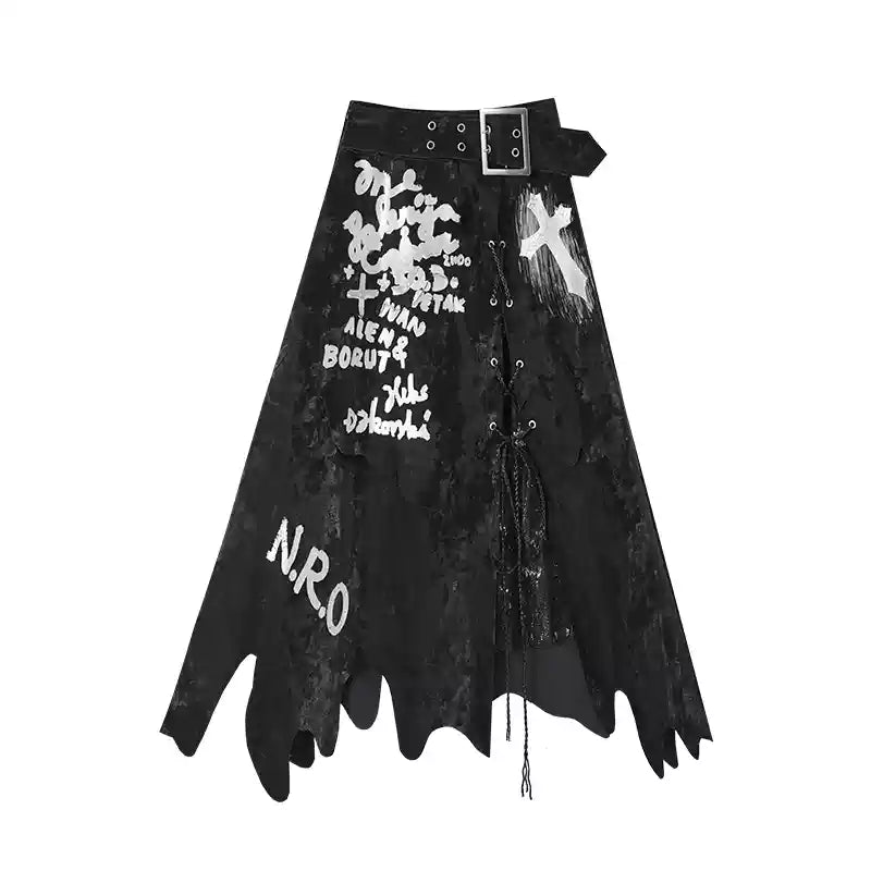 punk long skirt