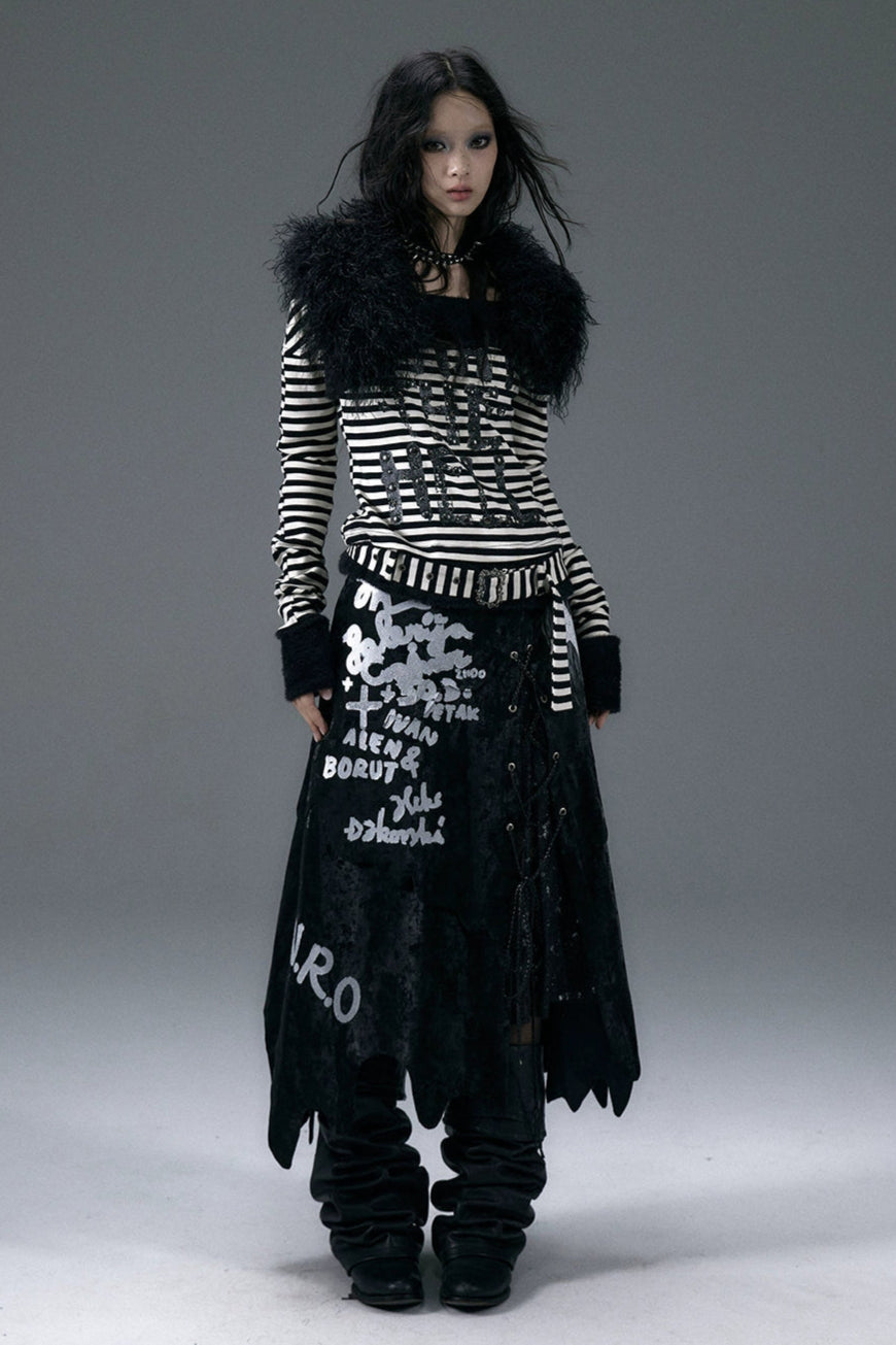 punk long skirt