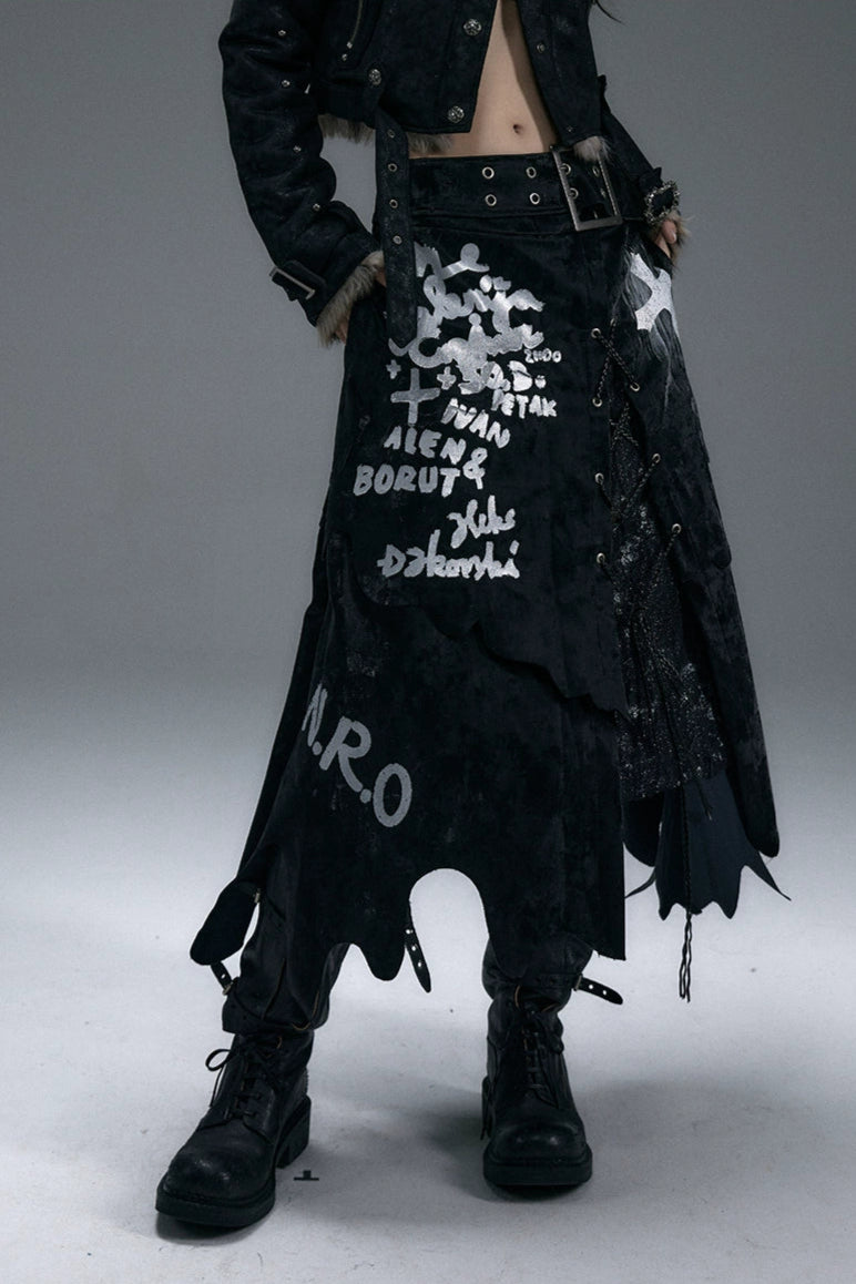 punk long skirt