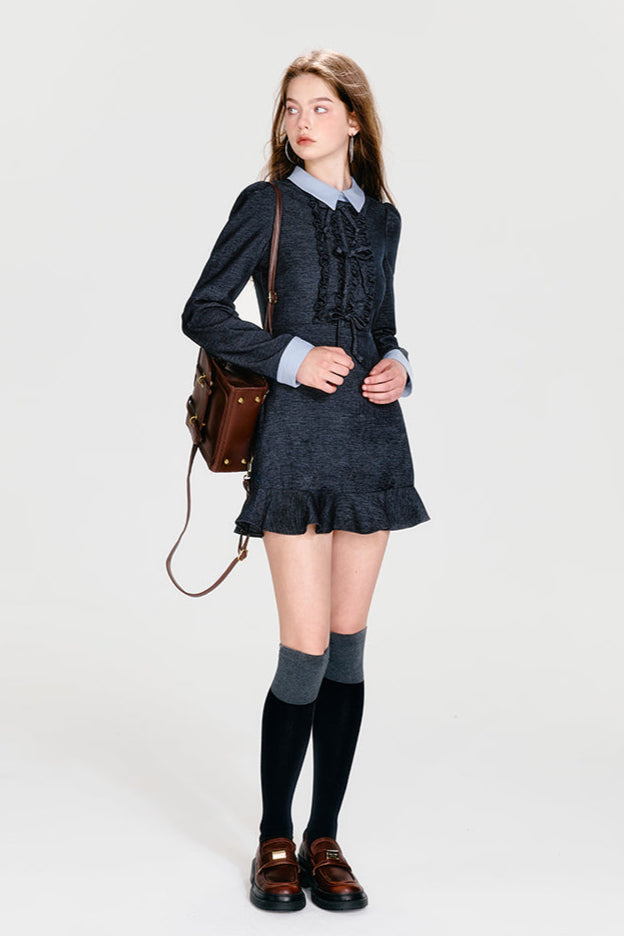 ribbon blue dress