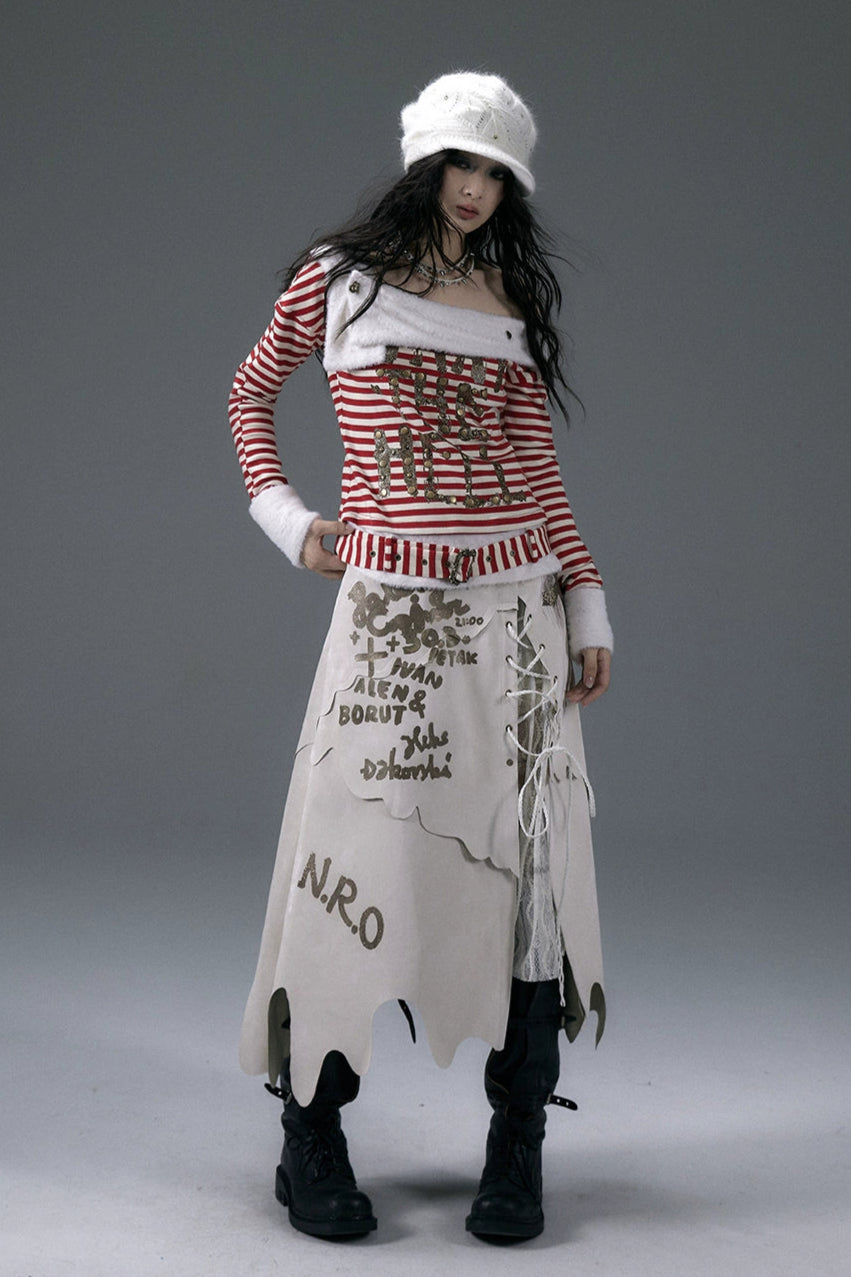 punk long skirt