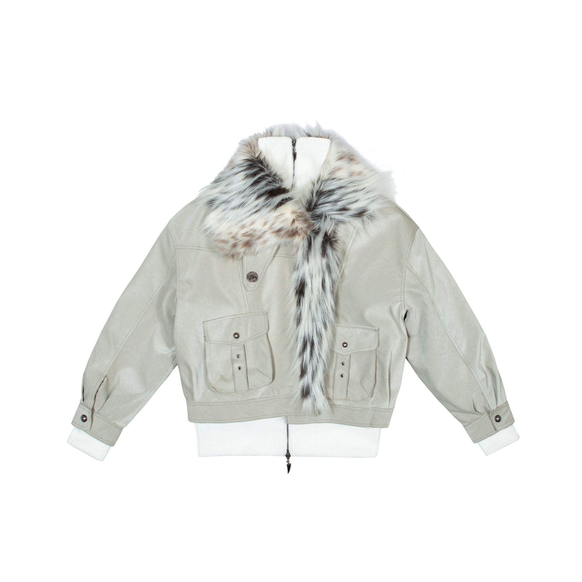 rock fur leather jacket