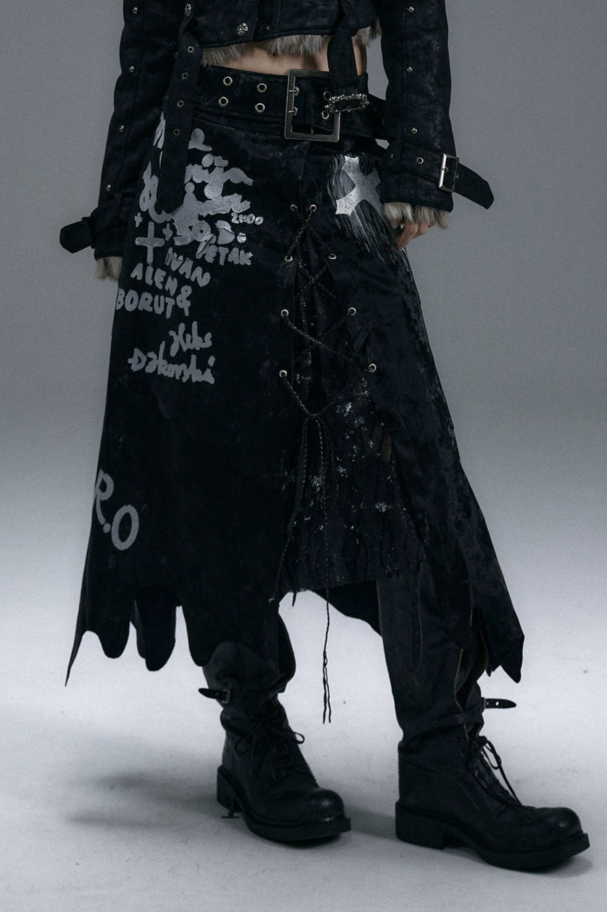 punk long skirt