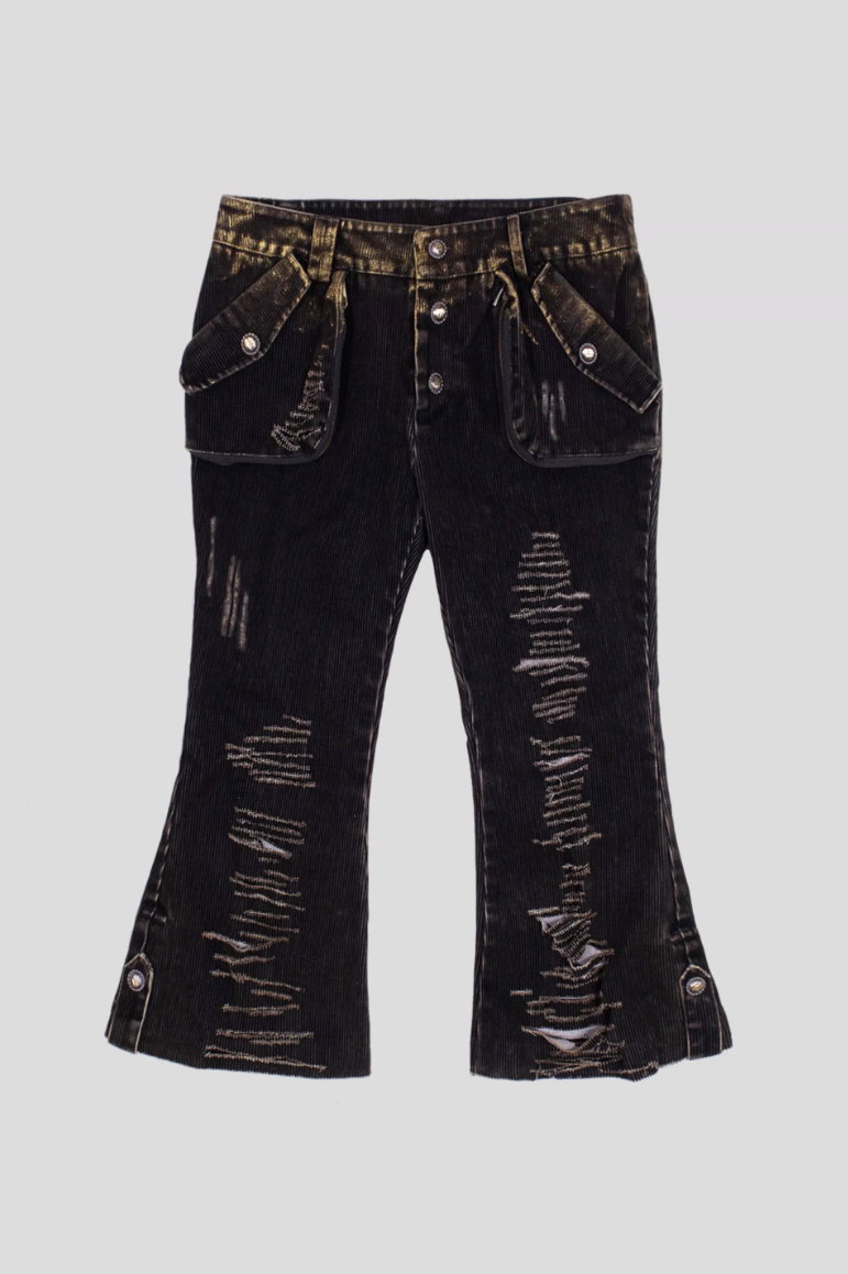 half crush damage pants