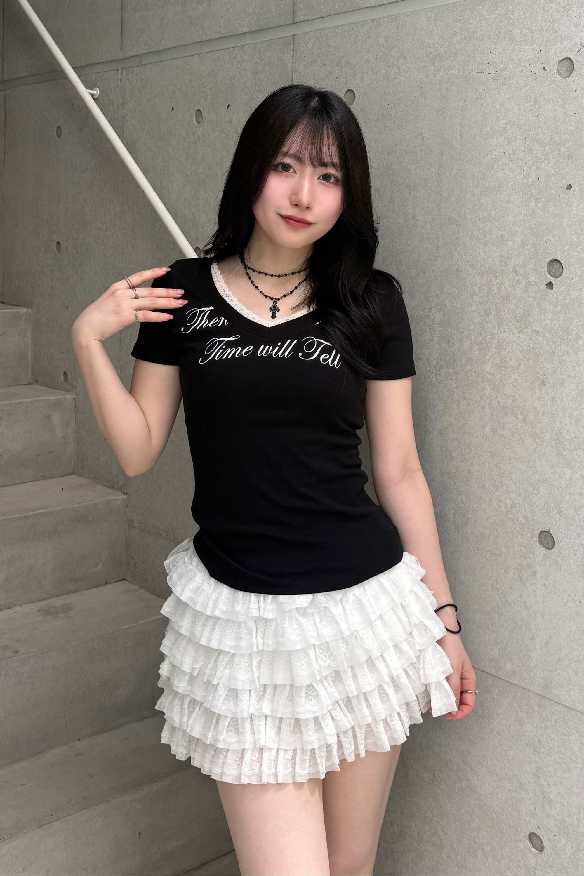 レースレタリングTシャツ KSG20892