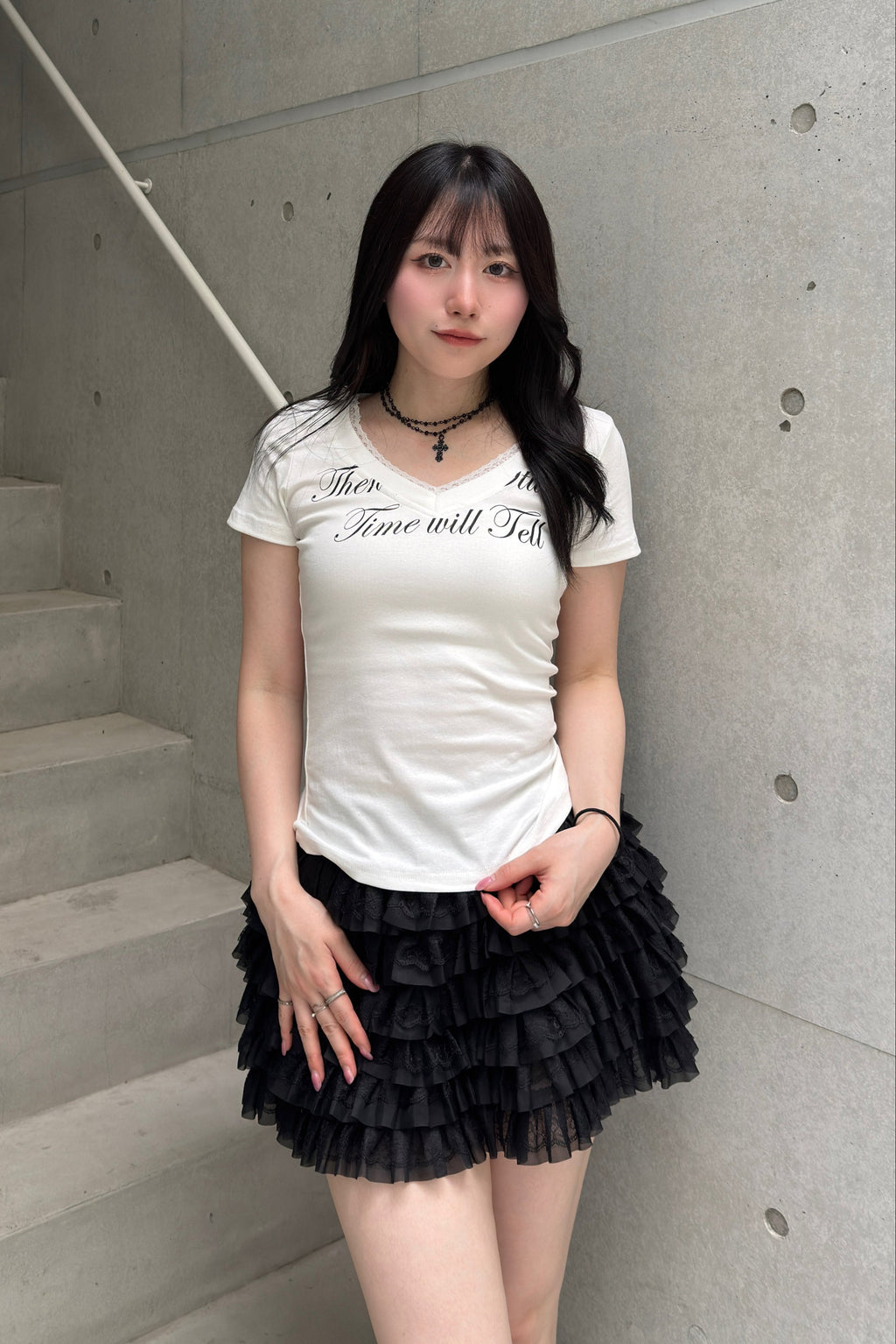 レースレタリングTシャツ KSG20892