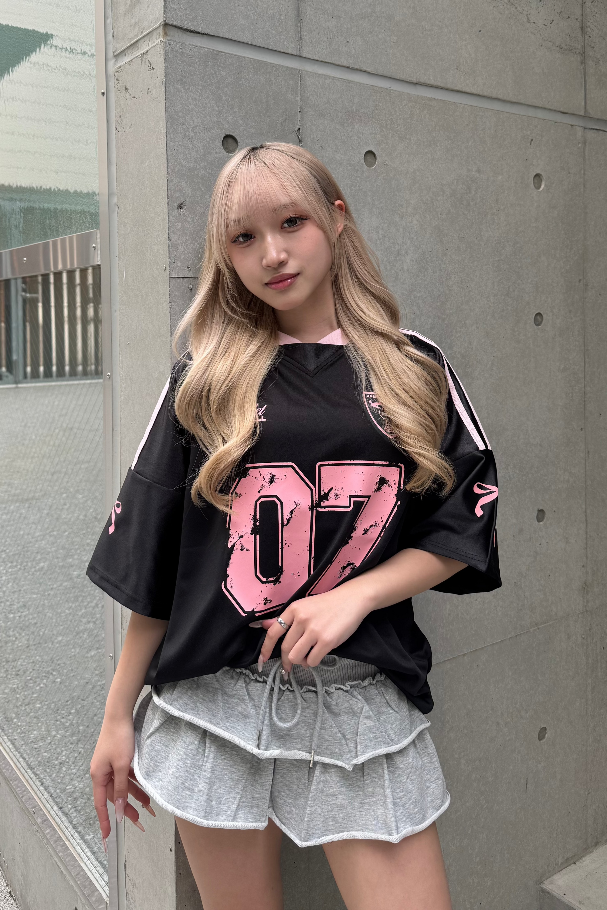 リボンプリントユニフォームTシャツ KSG20785