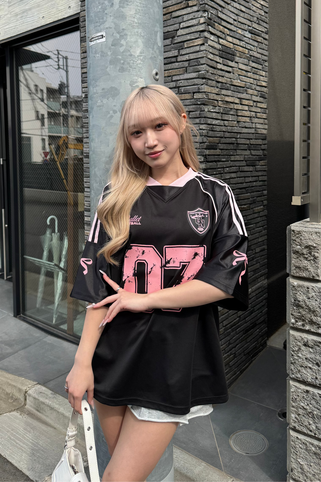 リボンプリントユニフォームTシャツ KSG21245