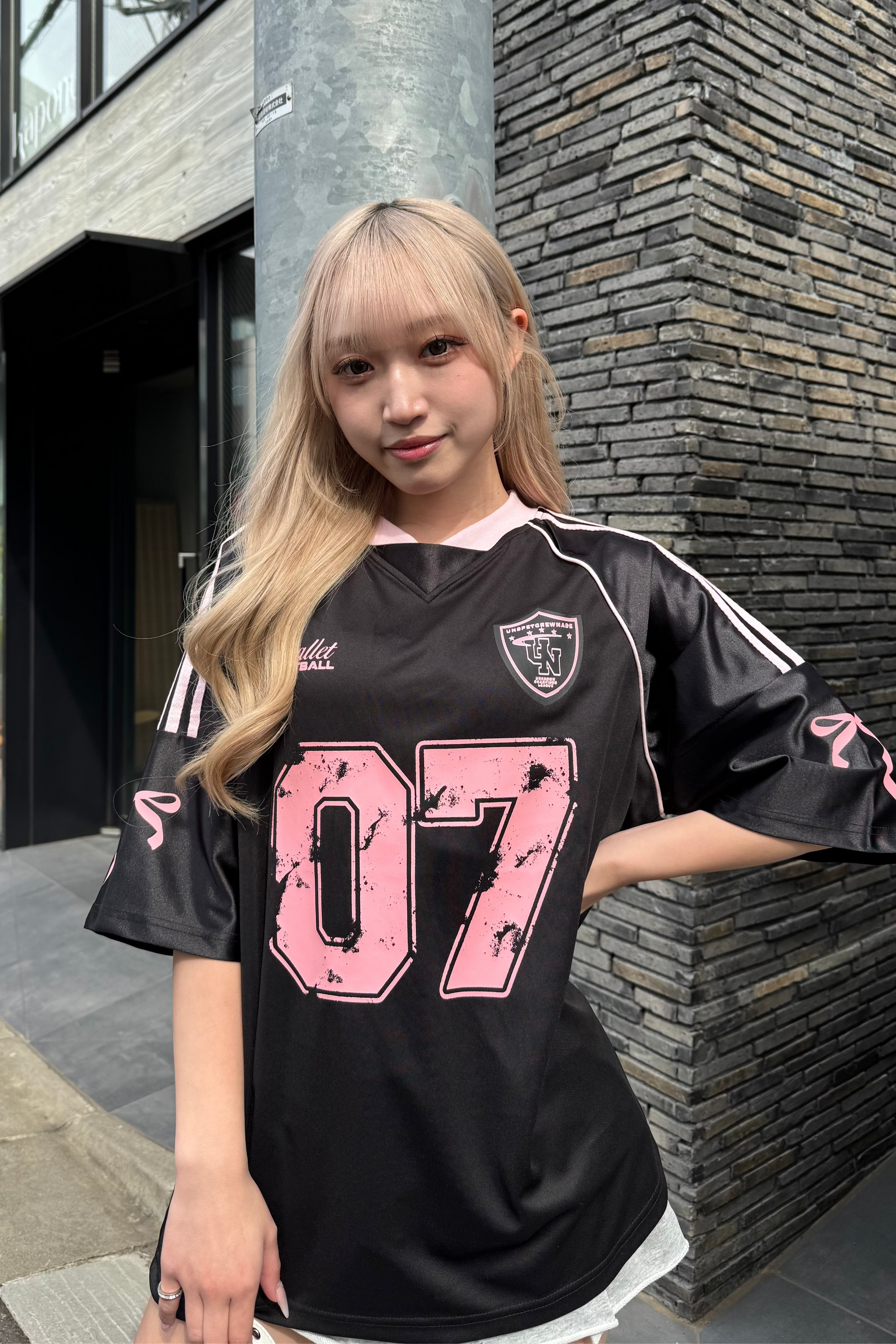 リボンプリントユニフォームTシャツ KSG21245