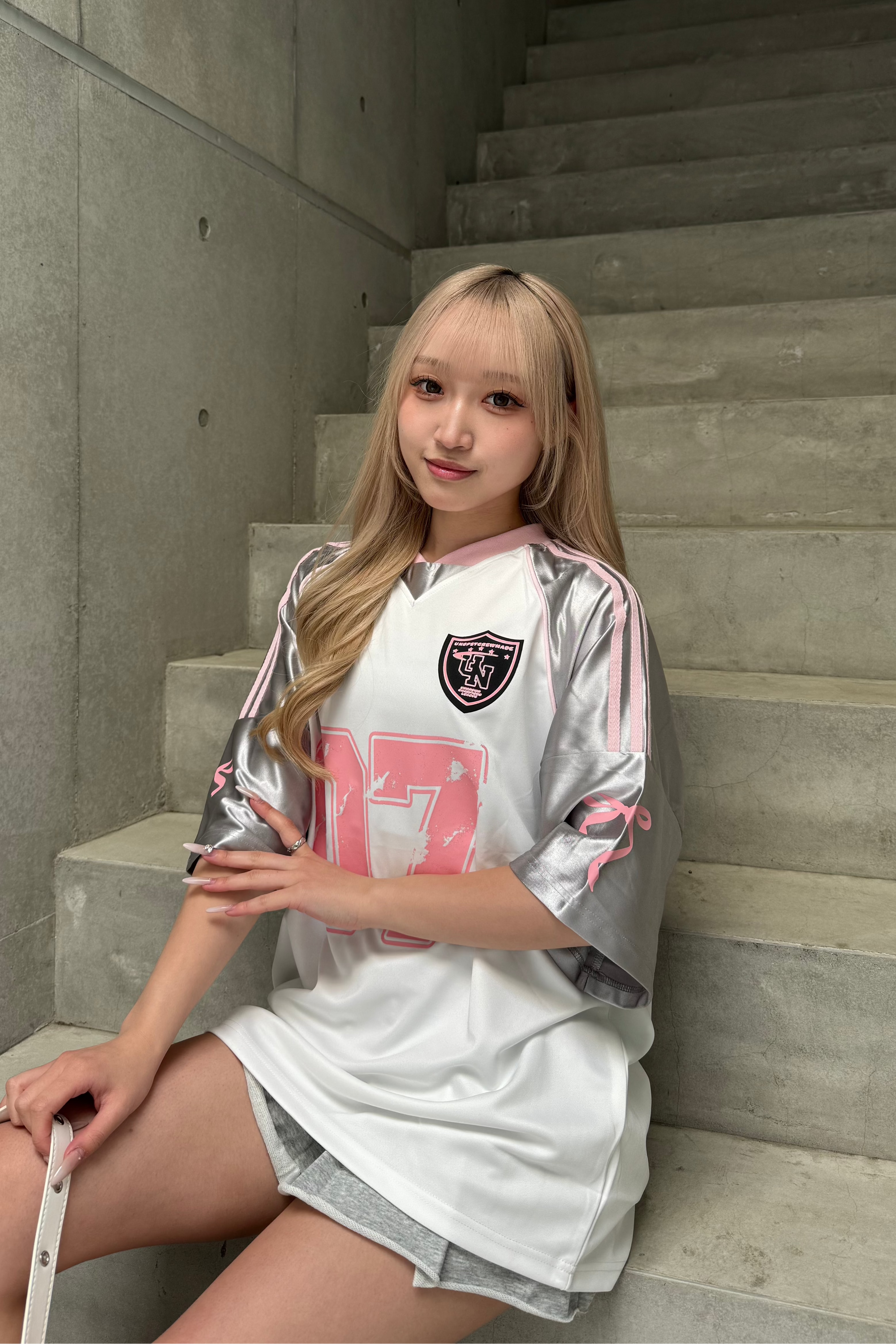 リボンプリントユニフォームTシャツ KSG21245