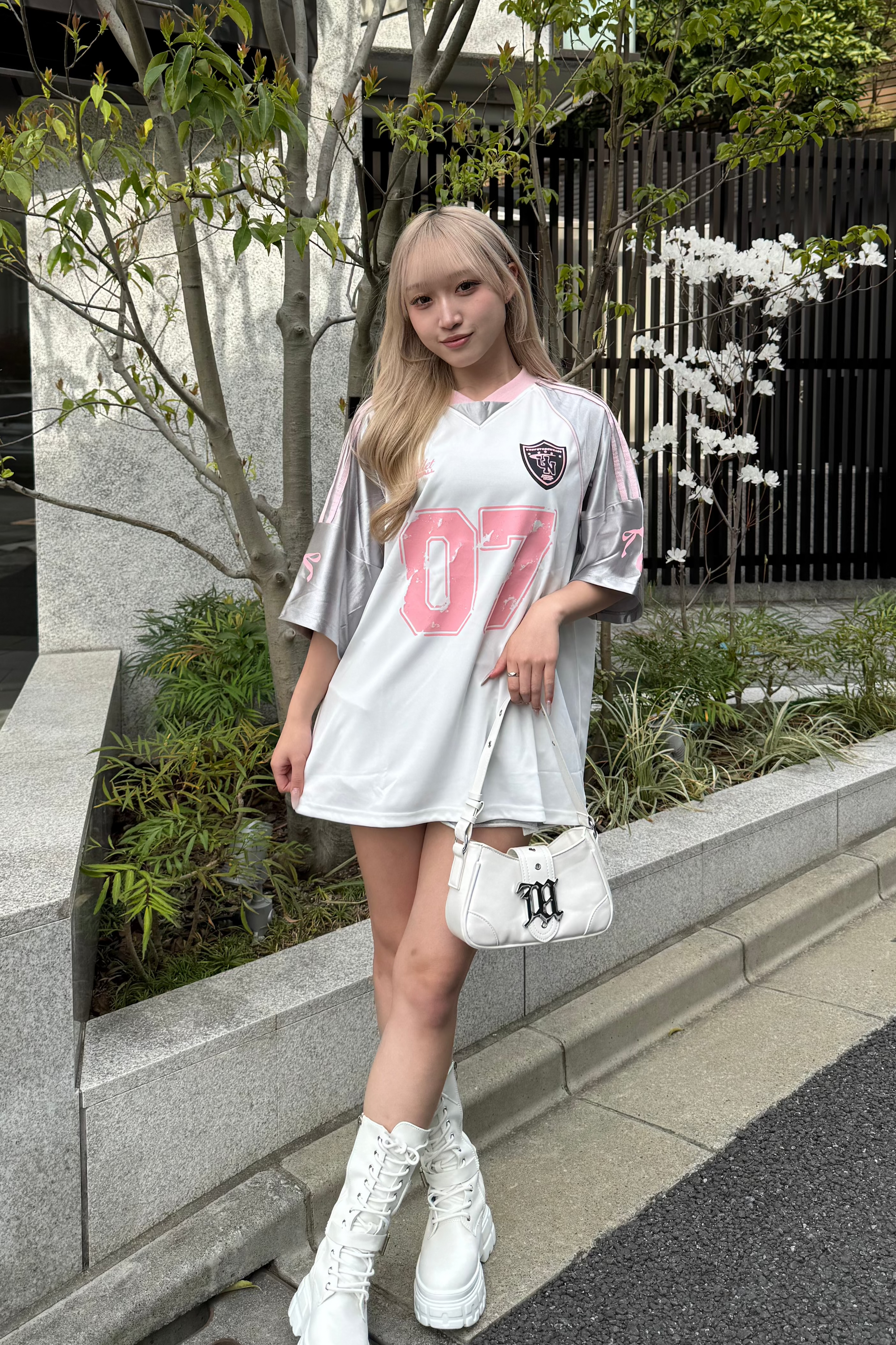 リボンプリントユニフォームTシャツ KSG20785
