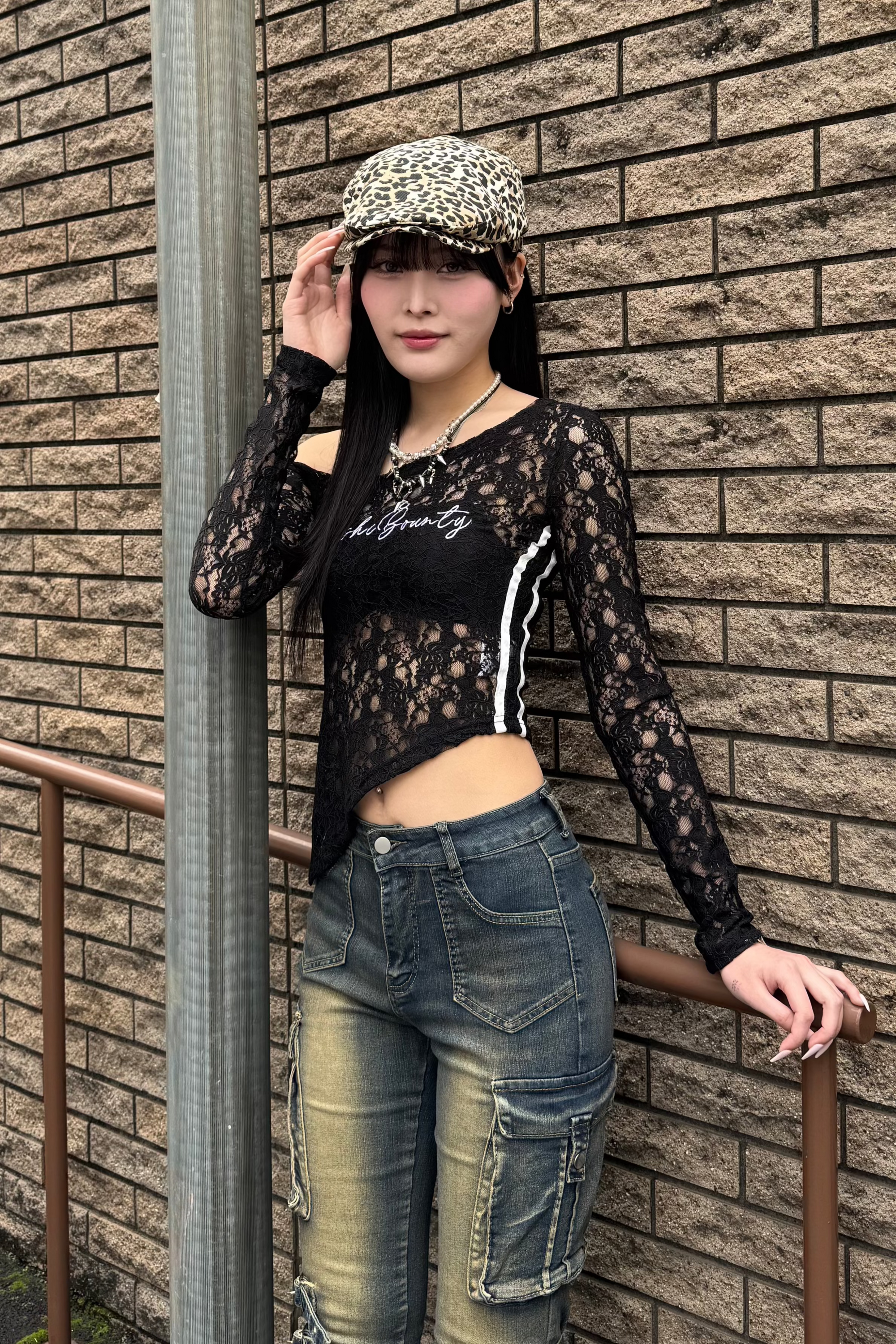 lace asymmetry tops KSG20815
