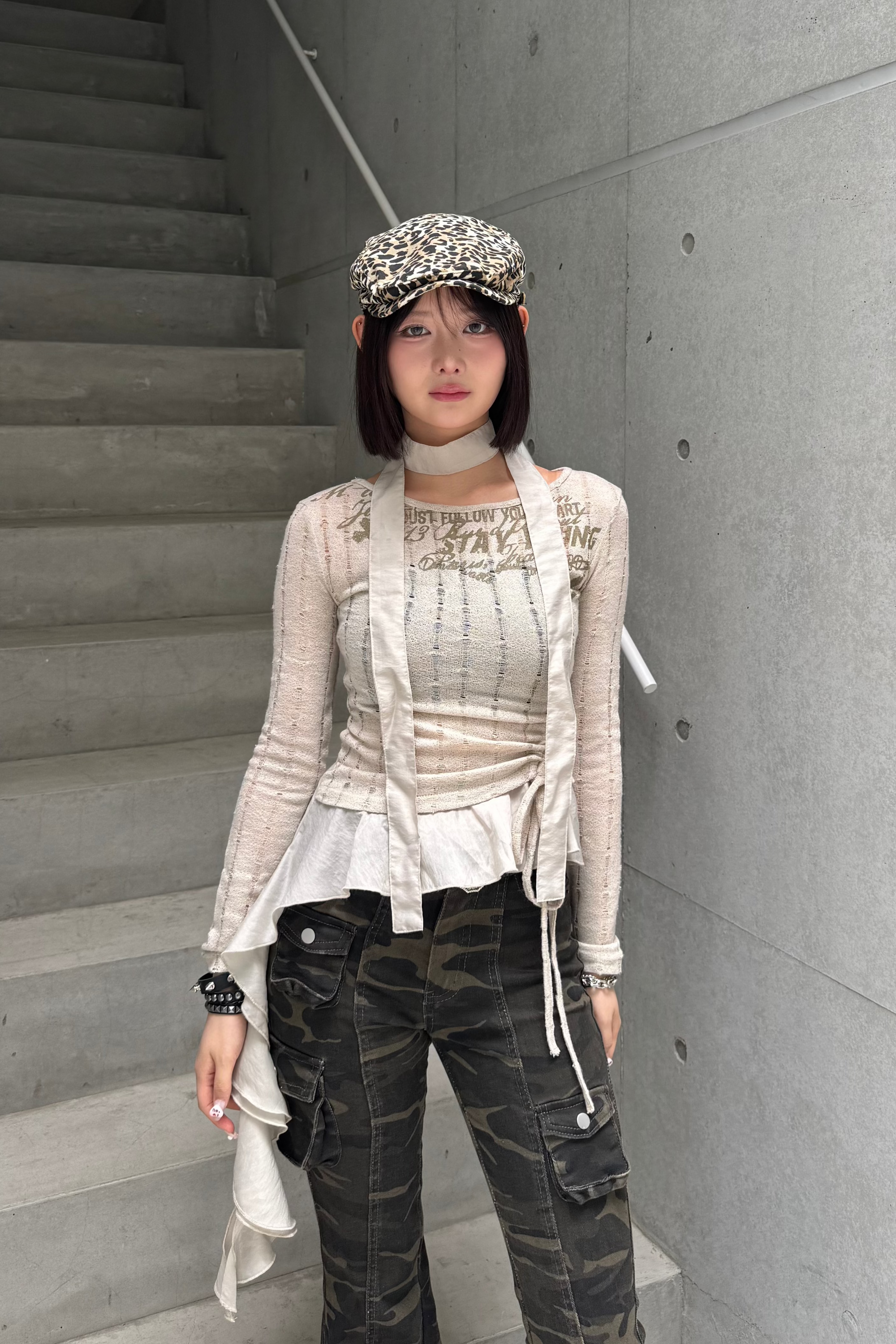 vintage design frill knit KSG20790