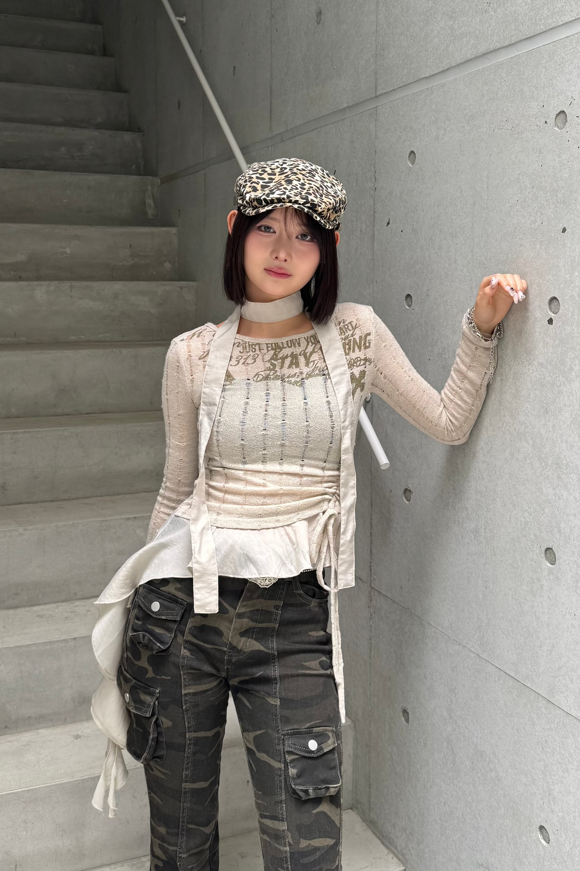 vintage design frill knit KSG20790