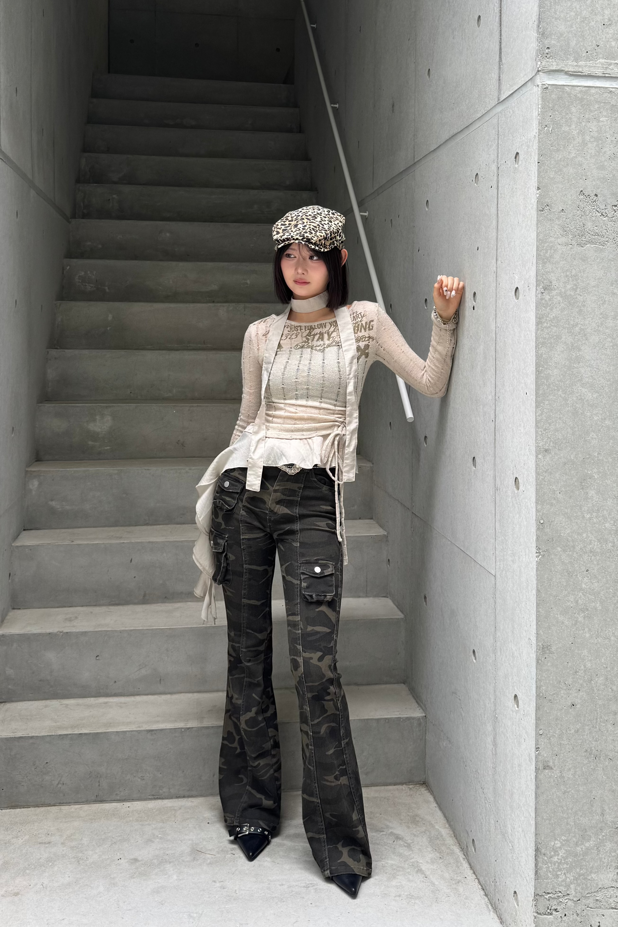 vintage design frill knit KSG20790