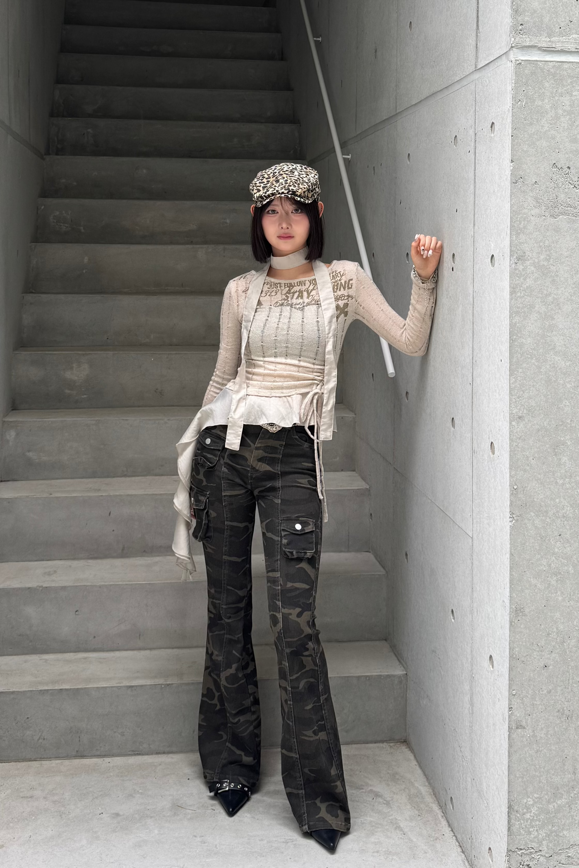 vintage design frill knit KSG20790