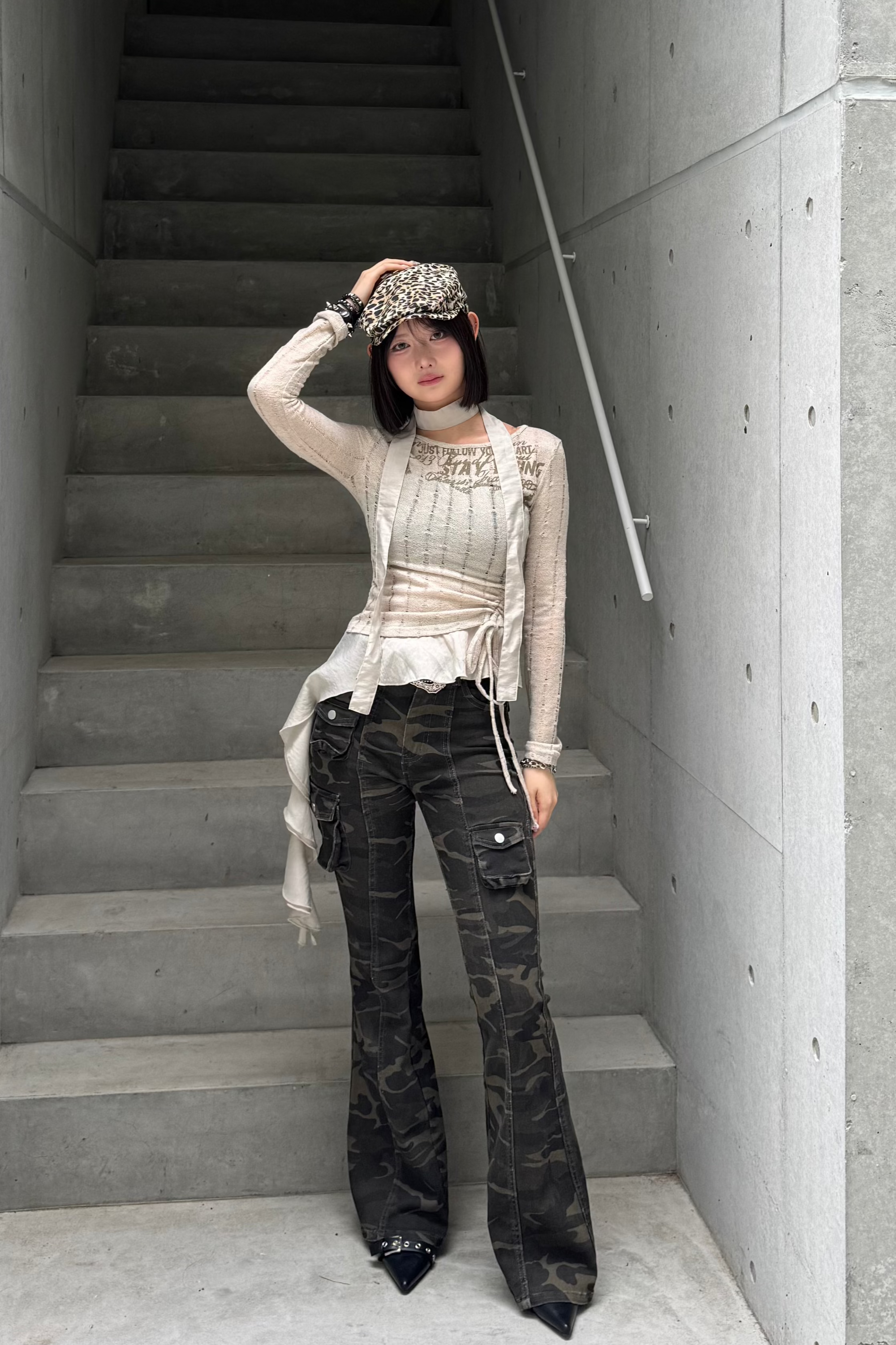 vintage design frill knit KSG20790