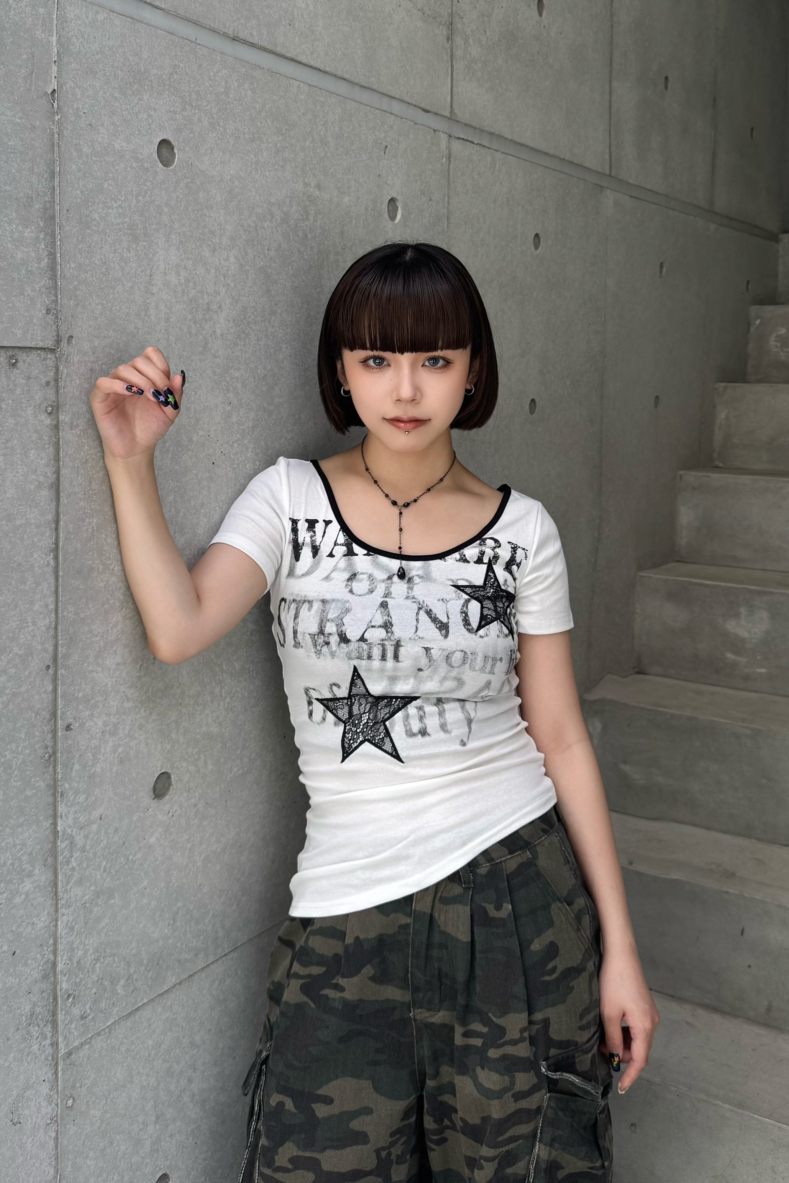 vintage design frill knit KSG20790