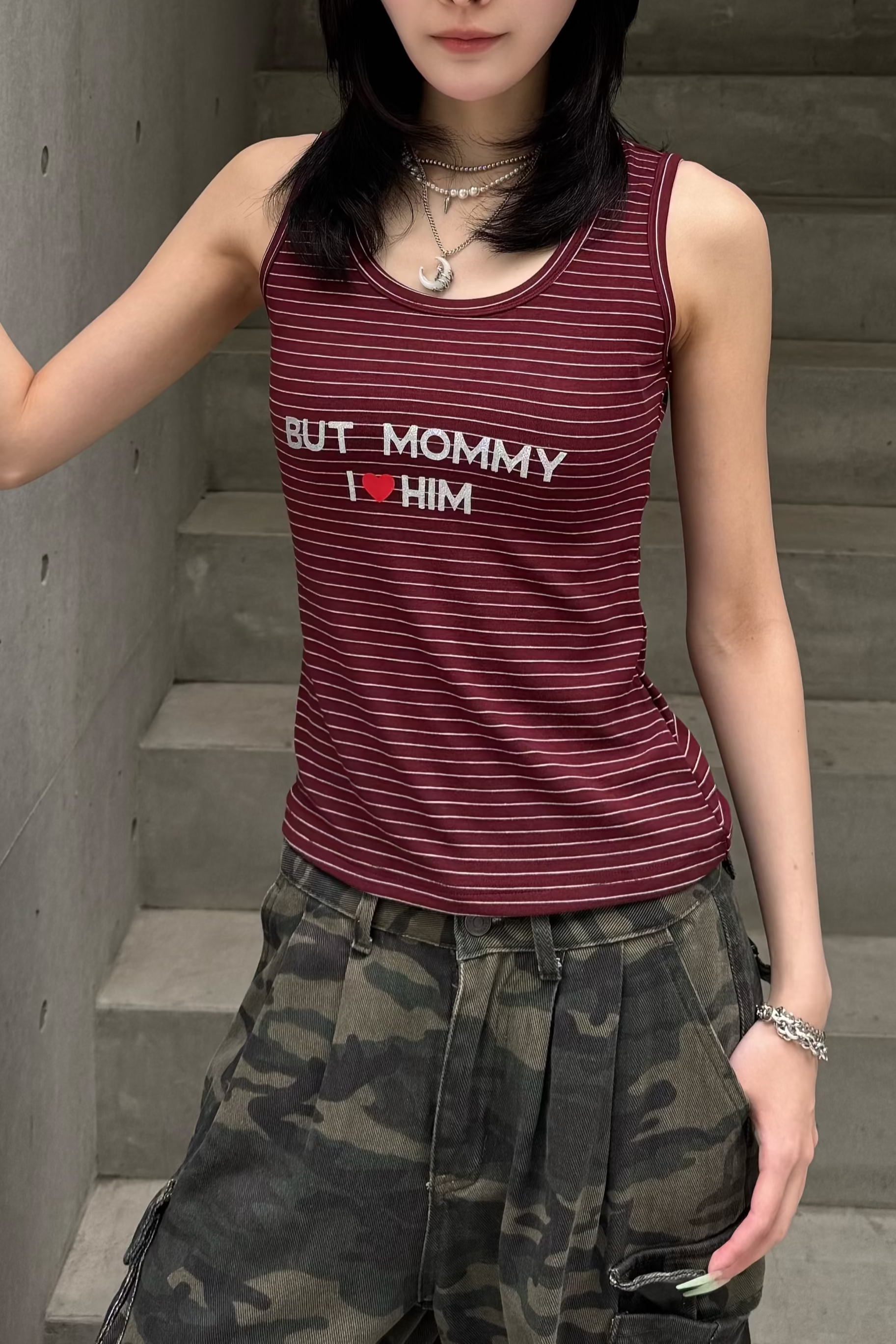 border glitter tank top KSG20900