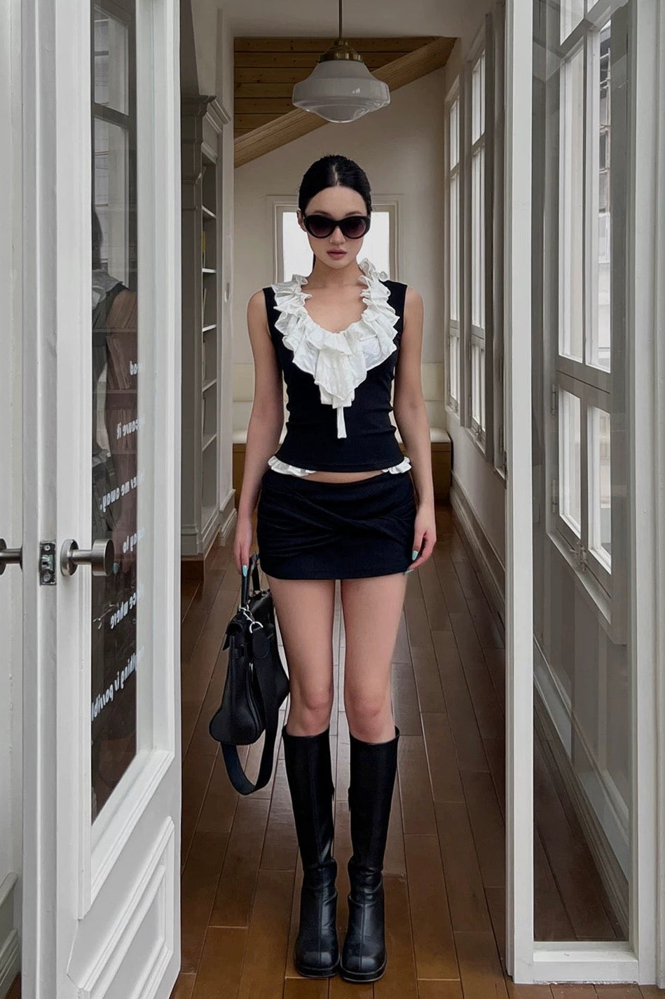 black twist mini skirt10030