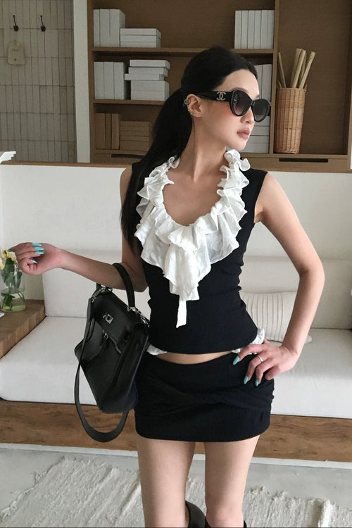 black twist mini skirt10030