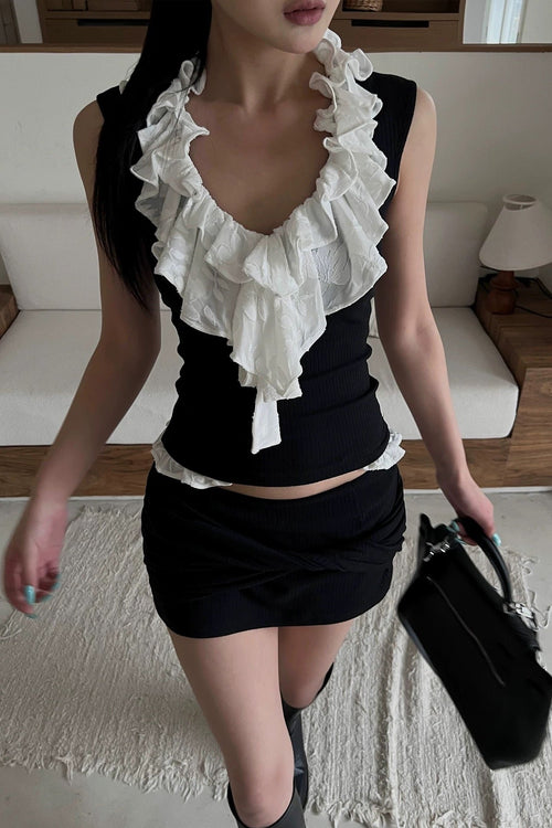 black twist mini skirt10030