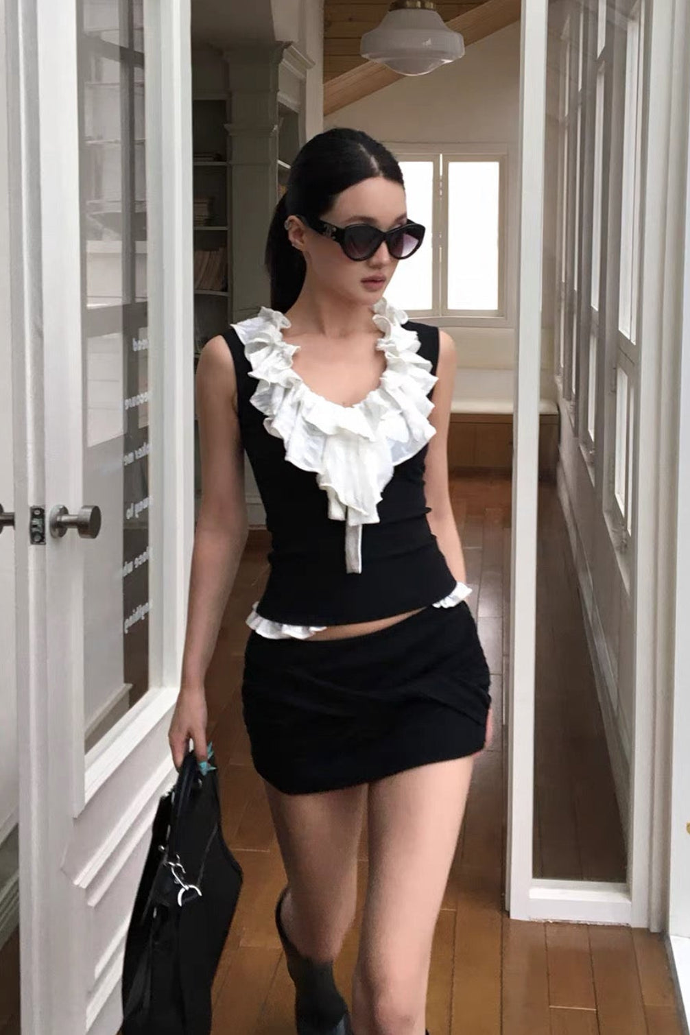 black twist mini skirt10030