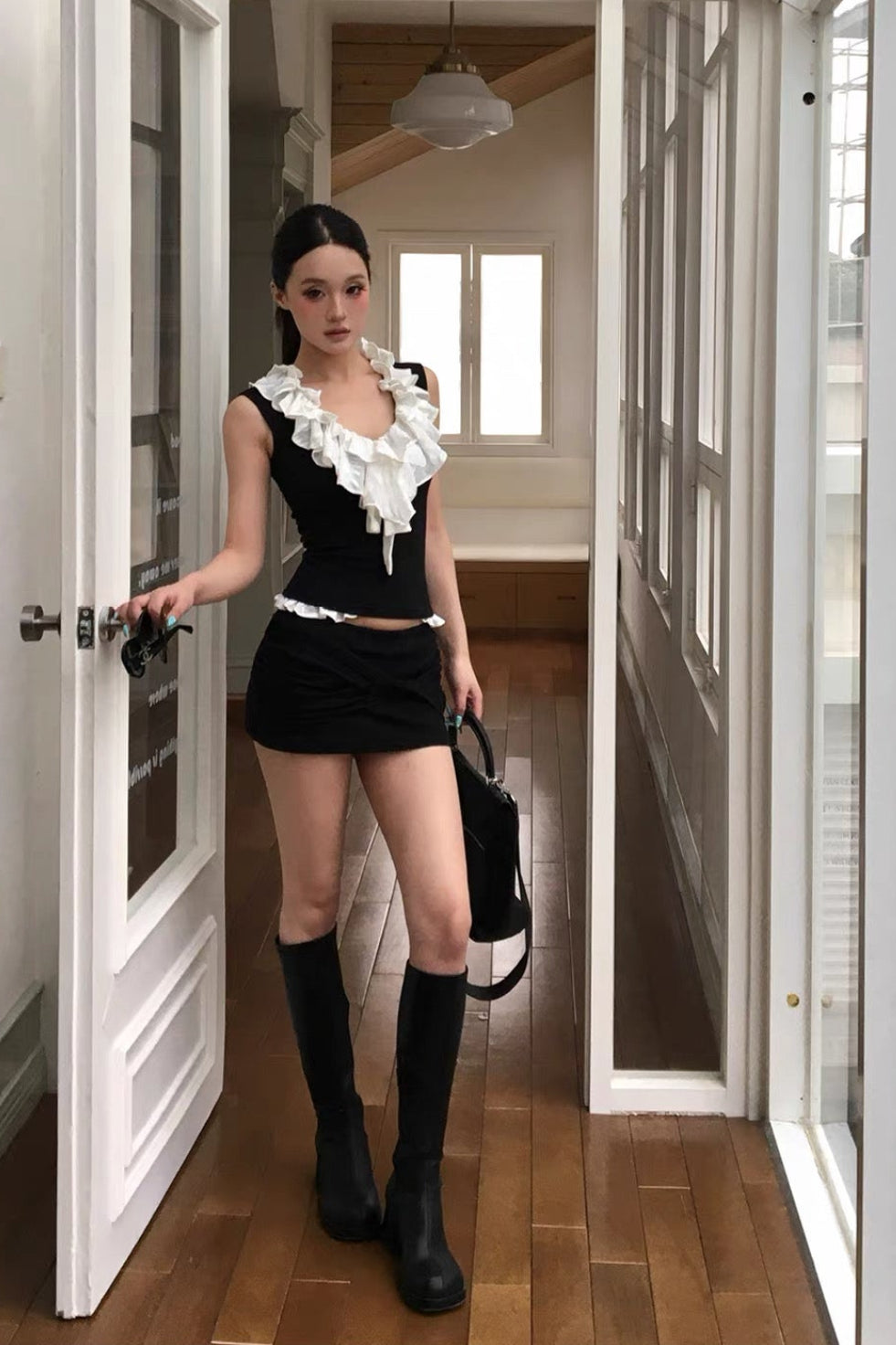 black twist mini skirt10030