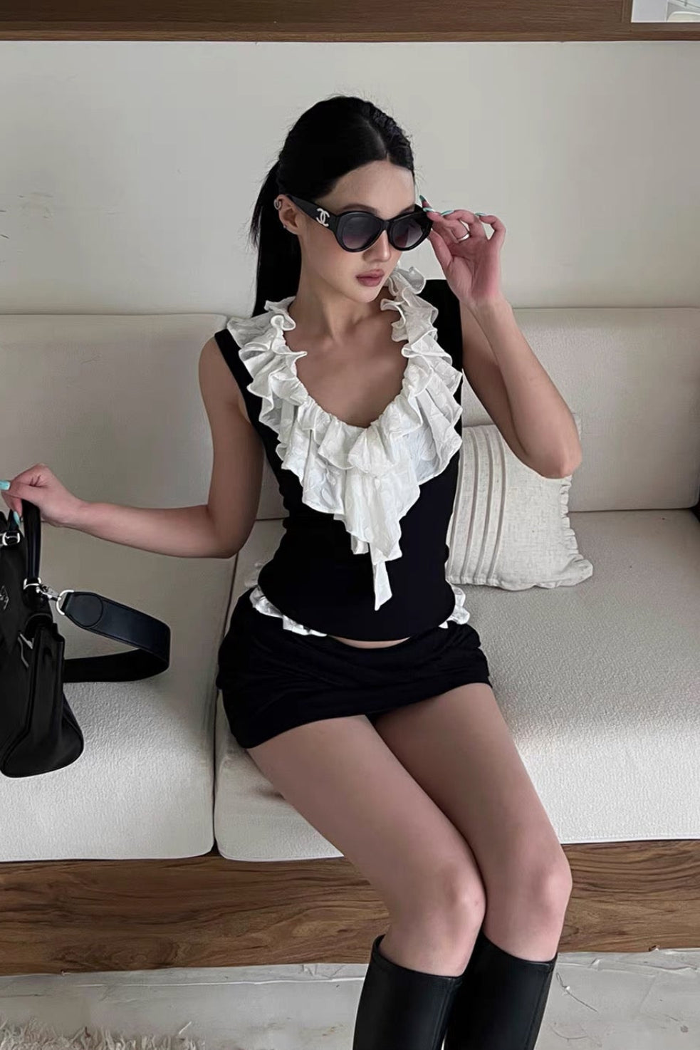 black twist mini skirt10030