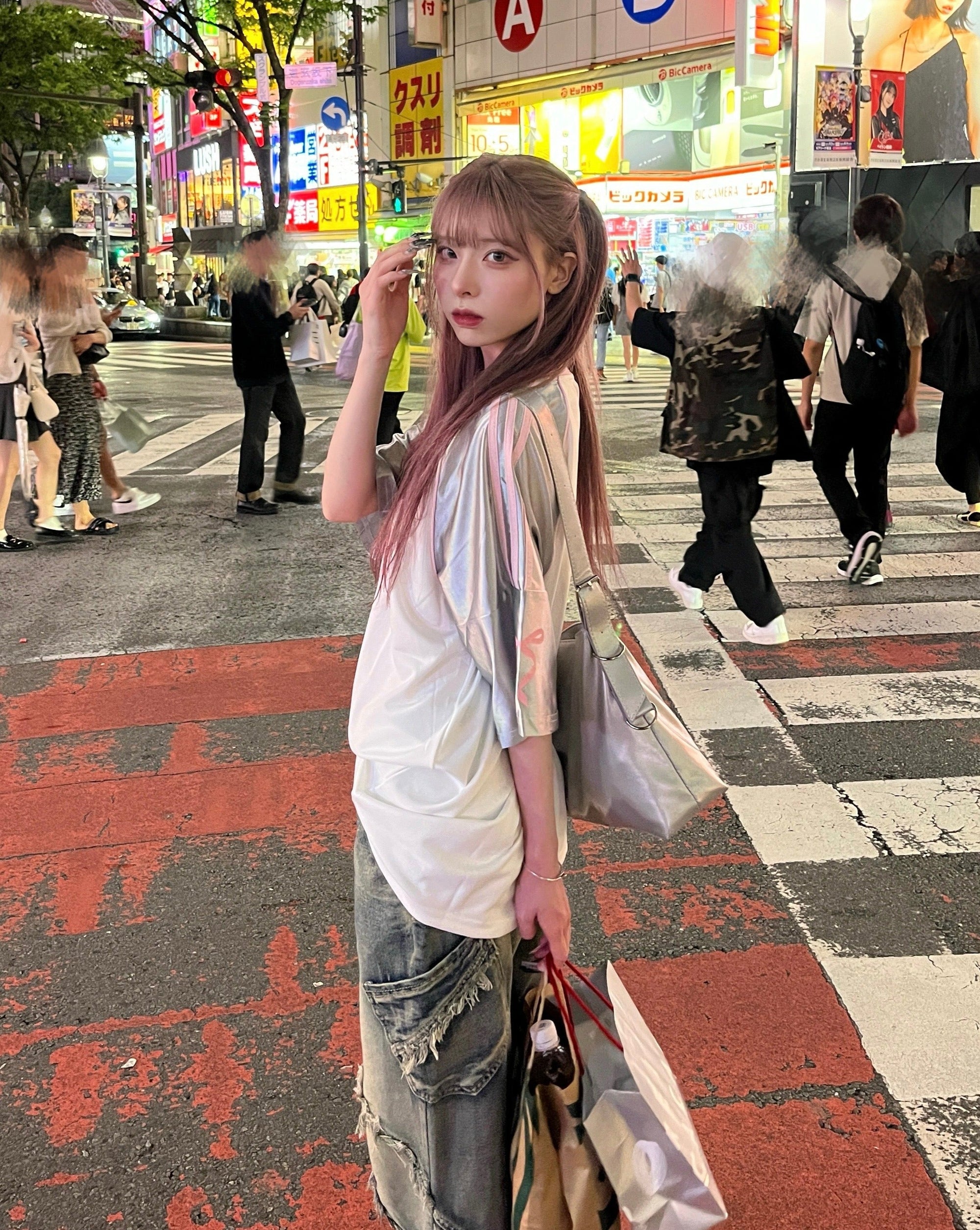 リボンプリントユニフォームTシャツ KSG21245