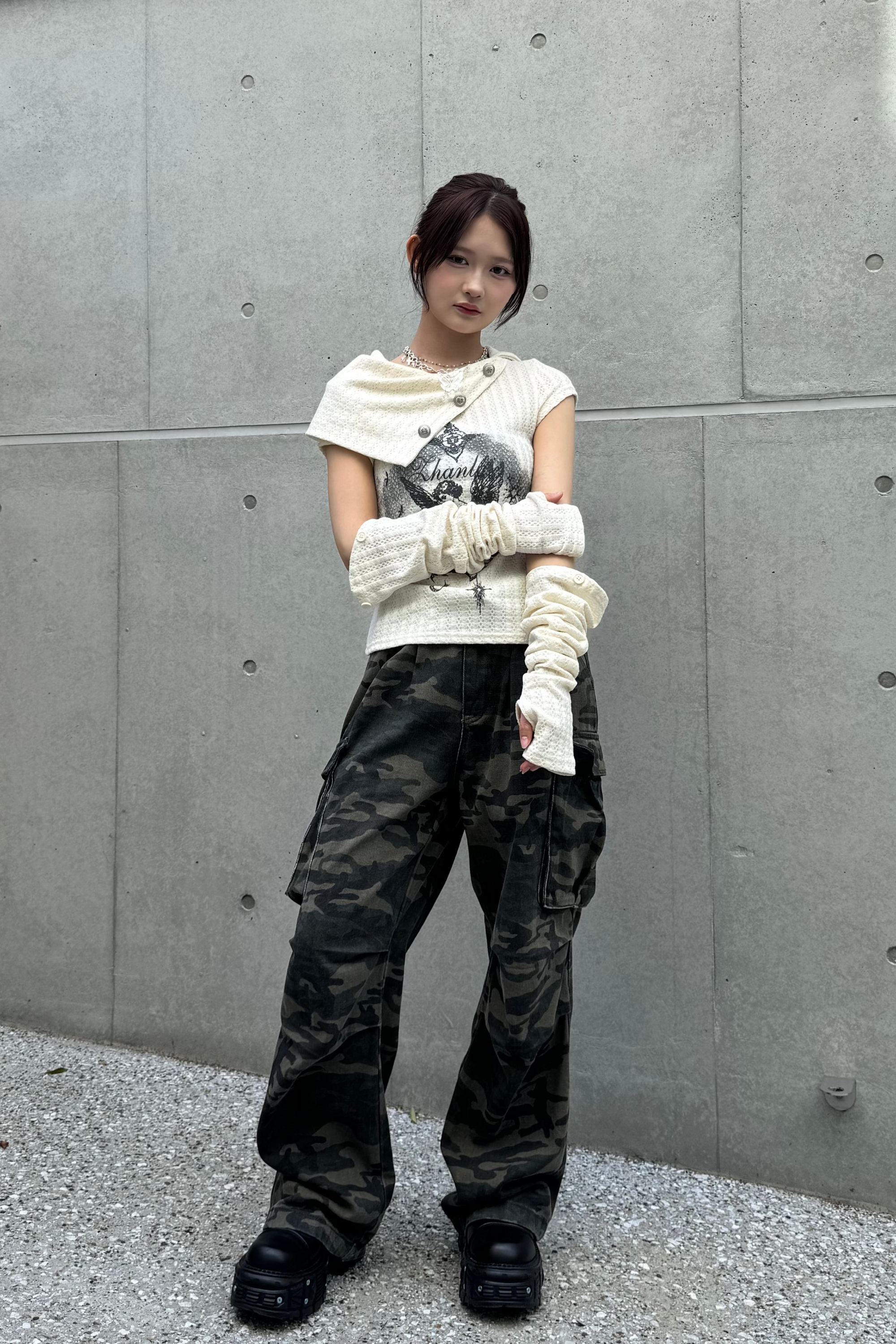 ミリタリーデニムワイドパンツ KSG19273