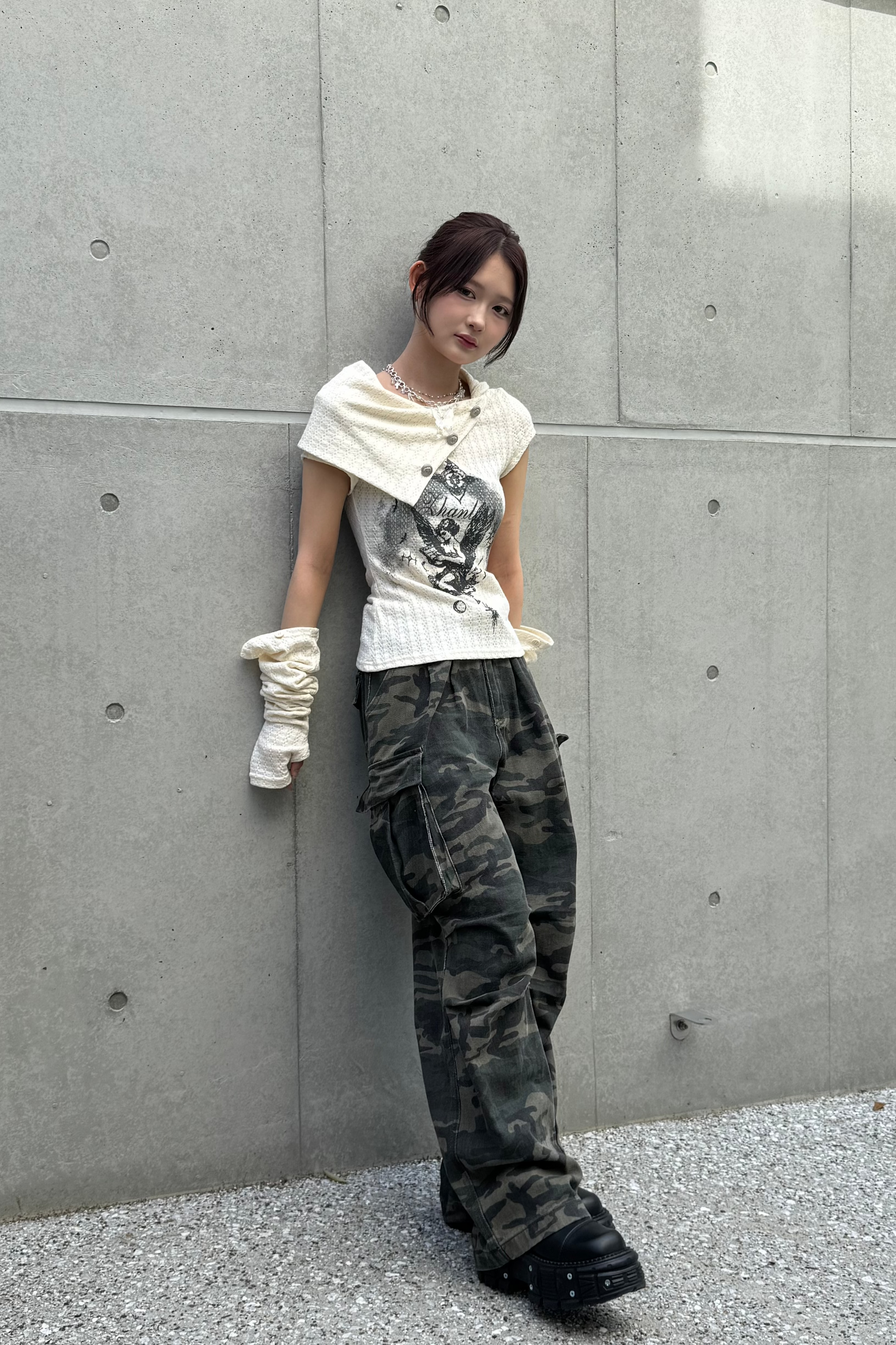 ミリタリーデニムワイドパンツ KSG19273