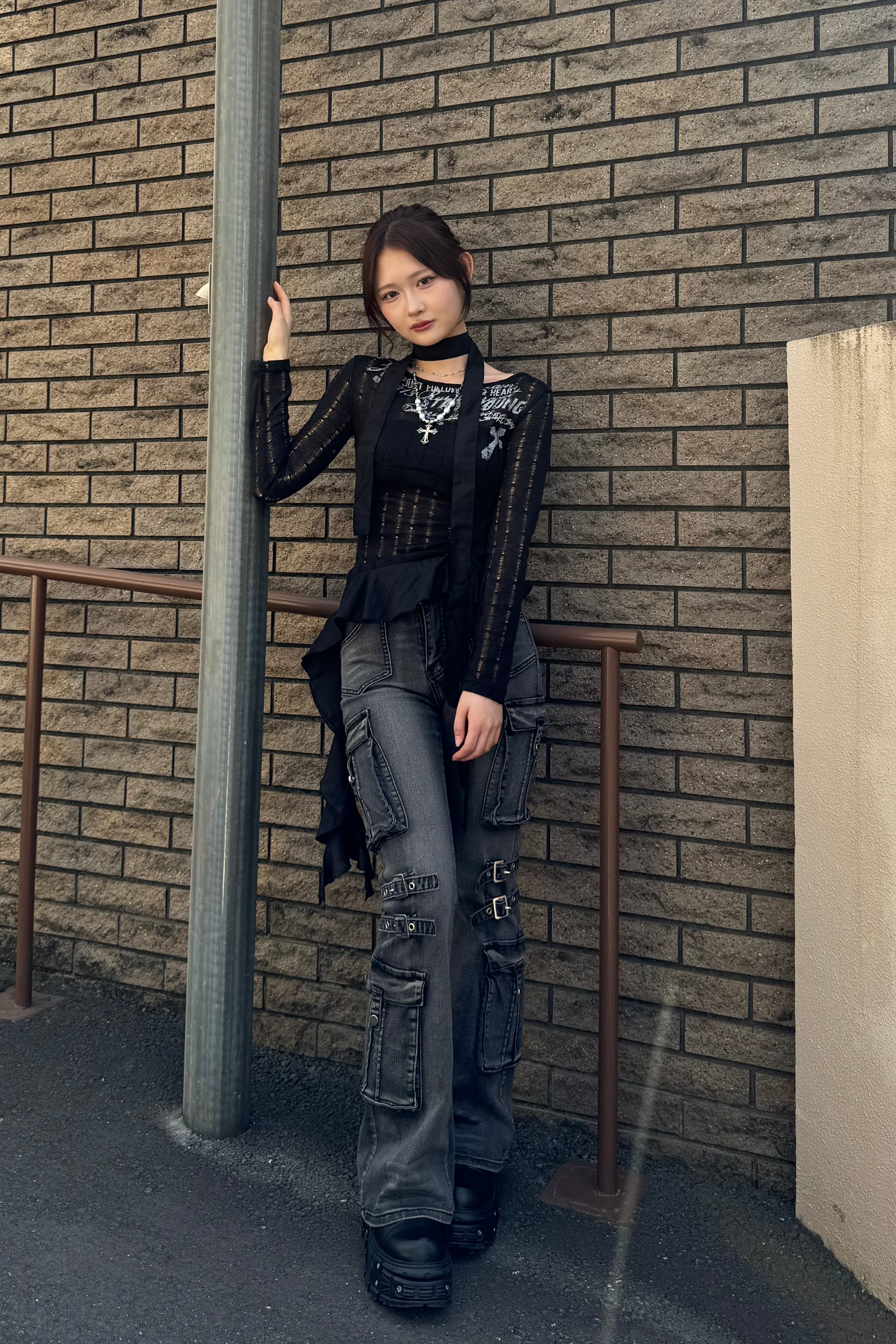 vintage design frill knit KSG20790