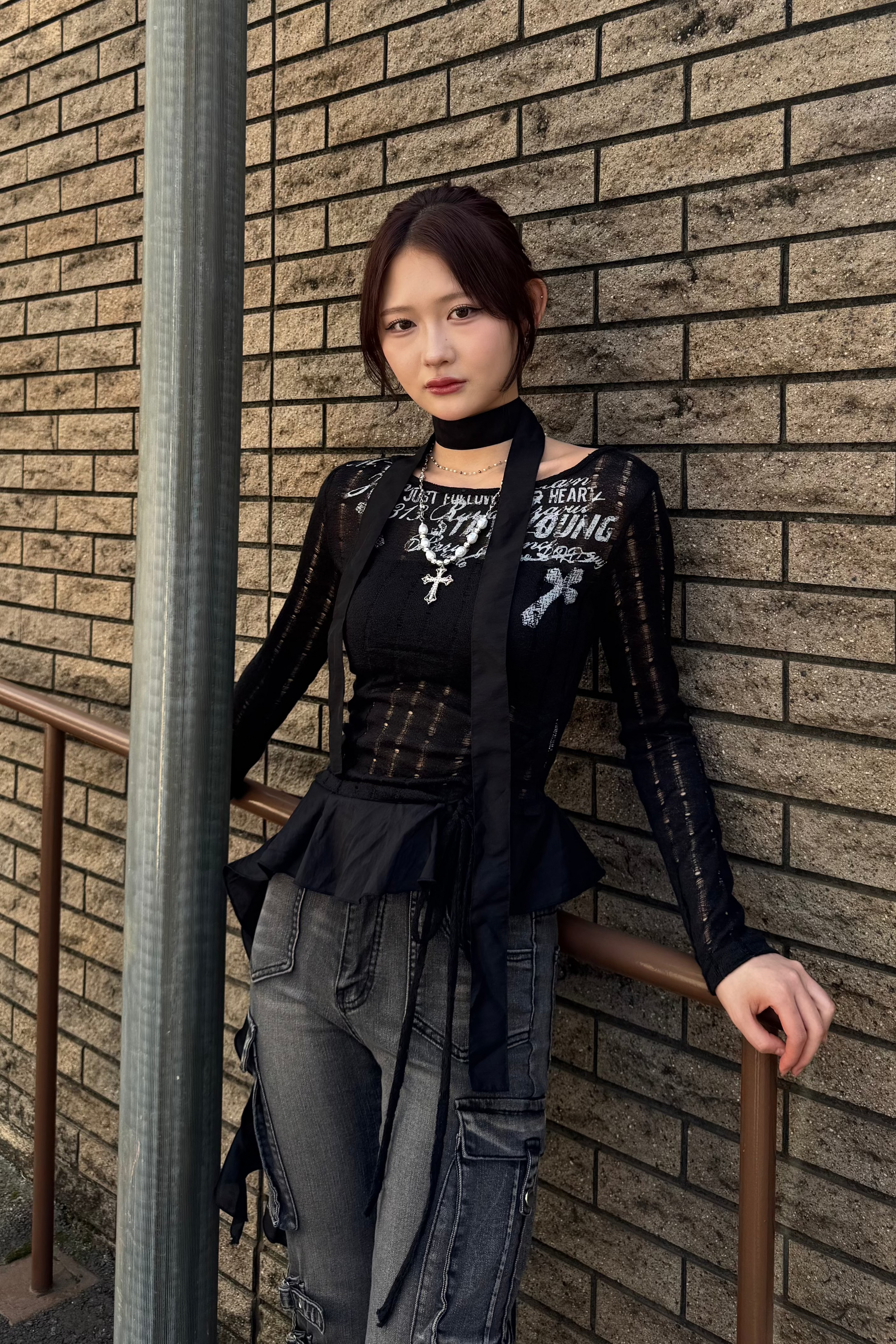 vintage design frill knit KSG20790