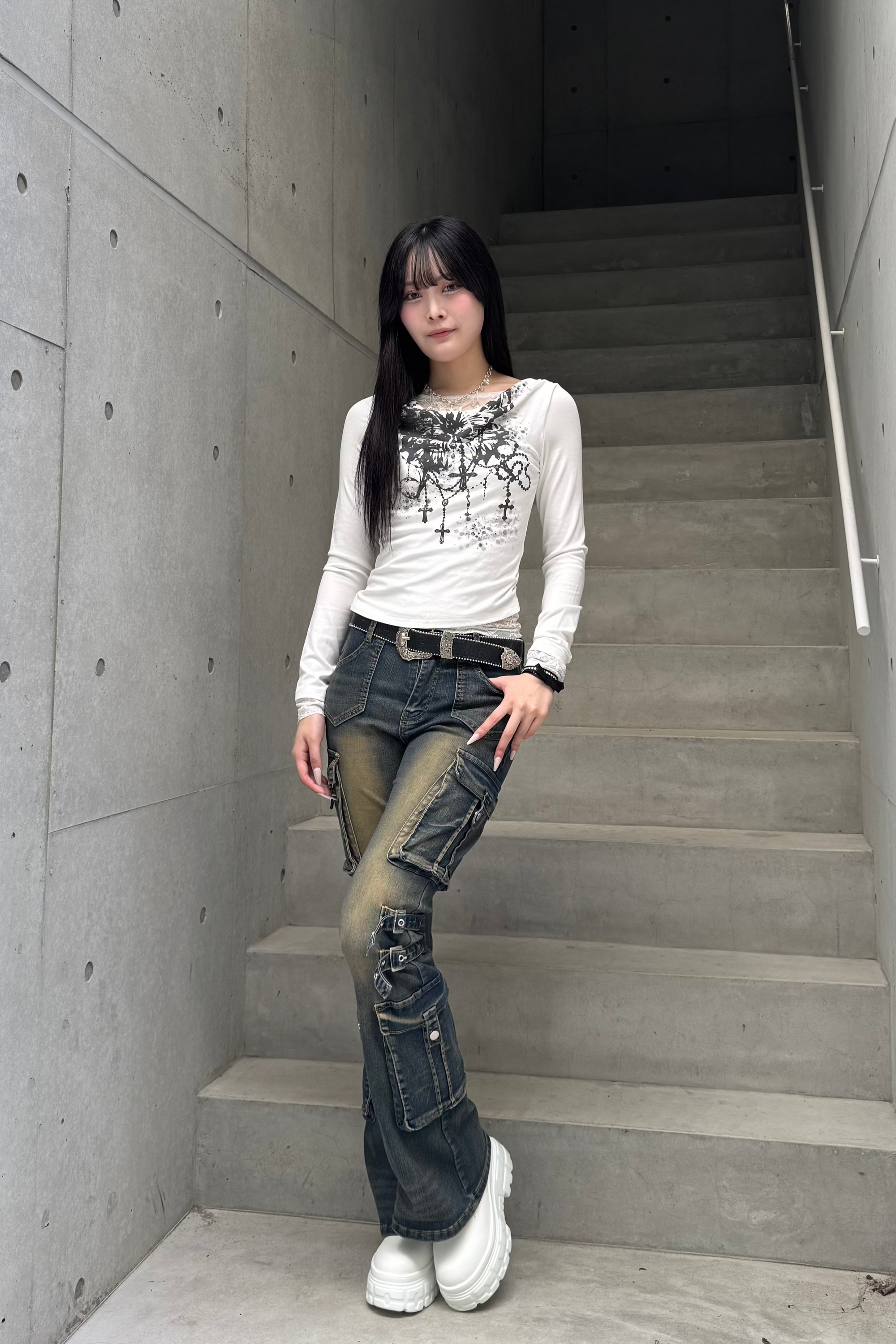 butterfly print  tops KSG20791