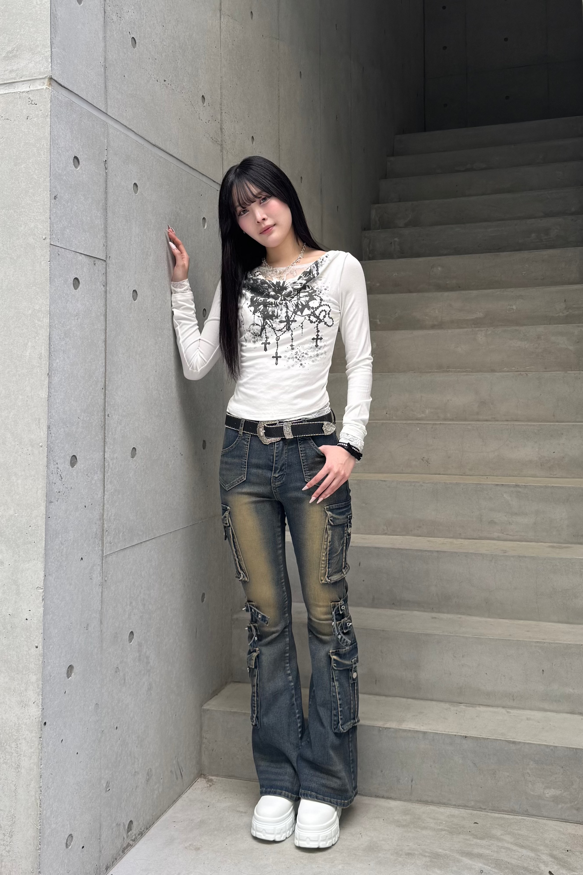 butterfly print  tops KSG20791