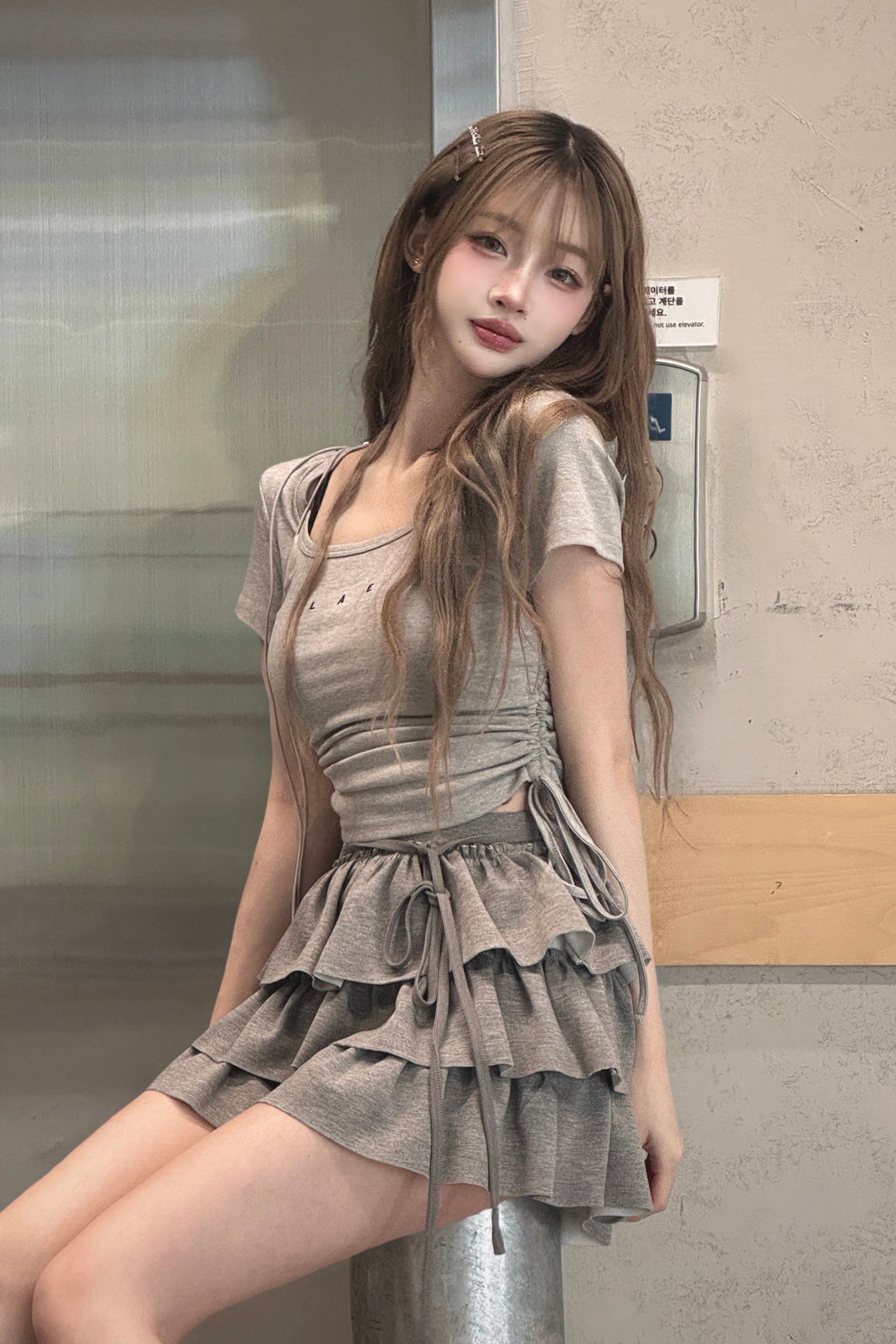 サイドシャーリングトップス KSG20961