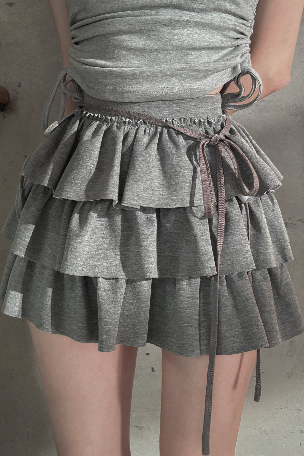 レースアップティアードスカート KSG20960