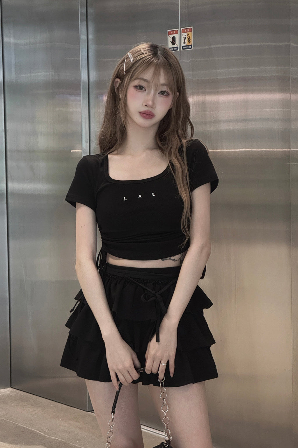 レースアップティアードスカート KSG20960