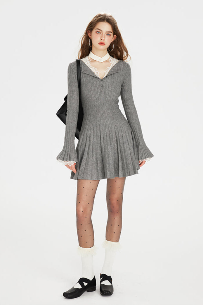 gray sweater dress