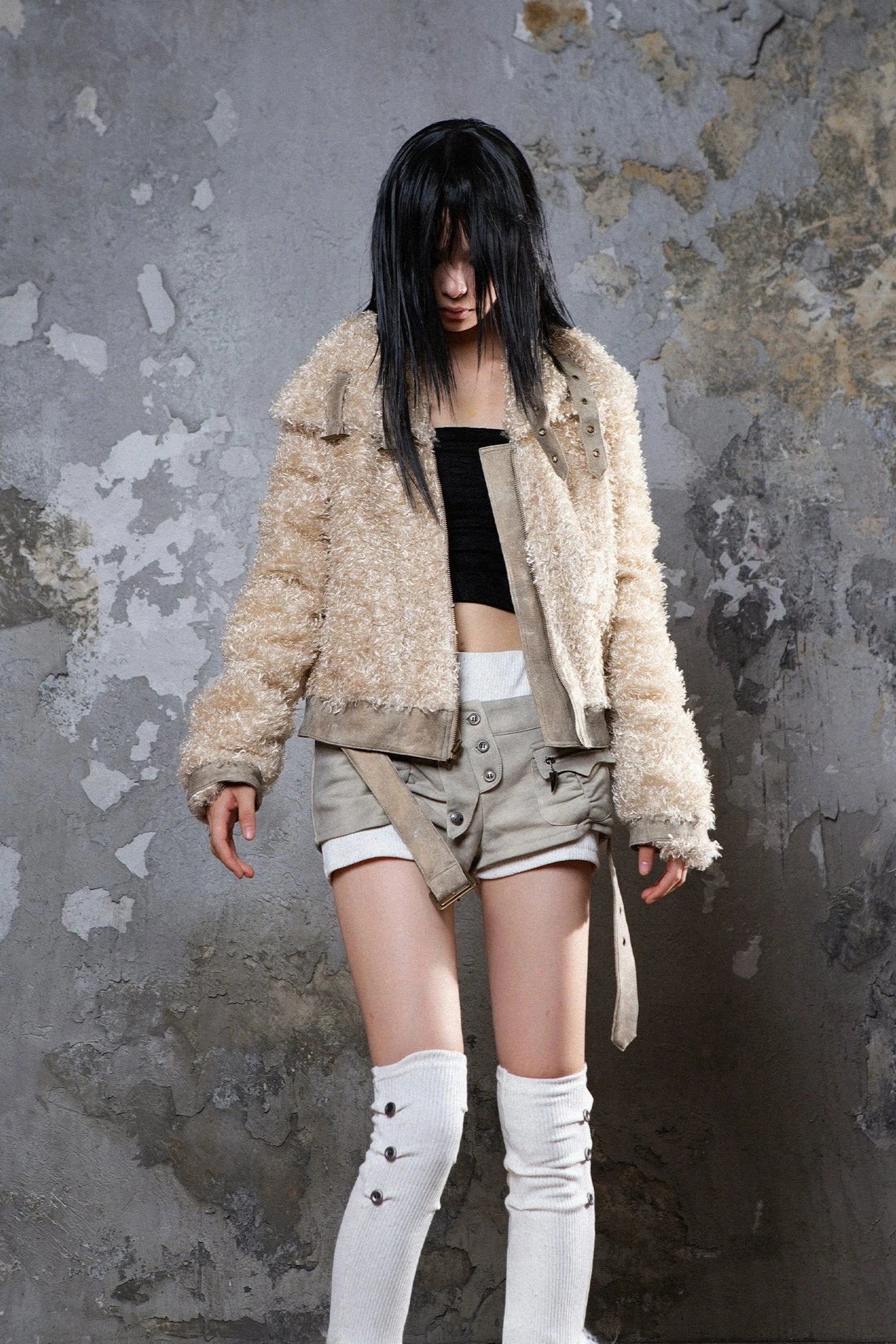 punk eco fur coat