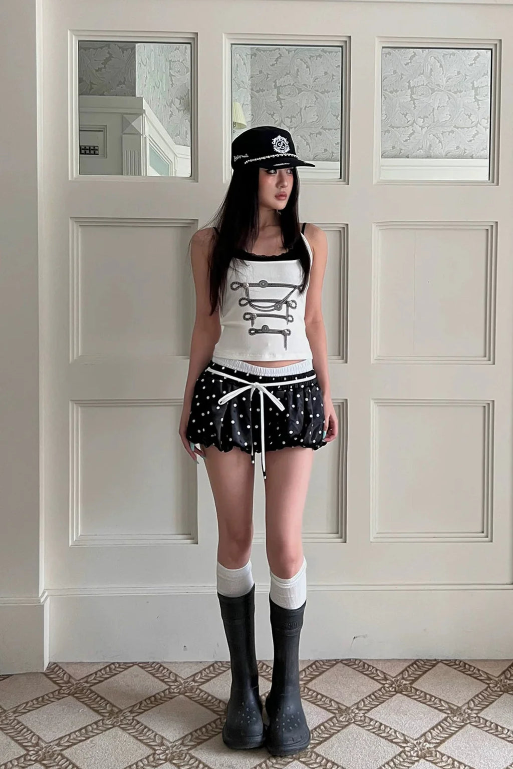 polka dot bubble shorts10005